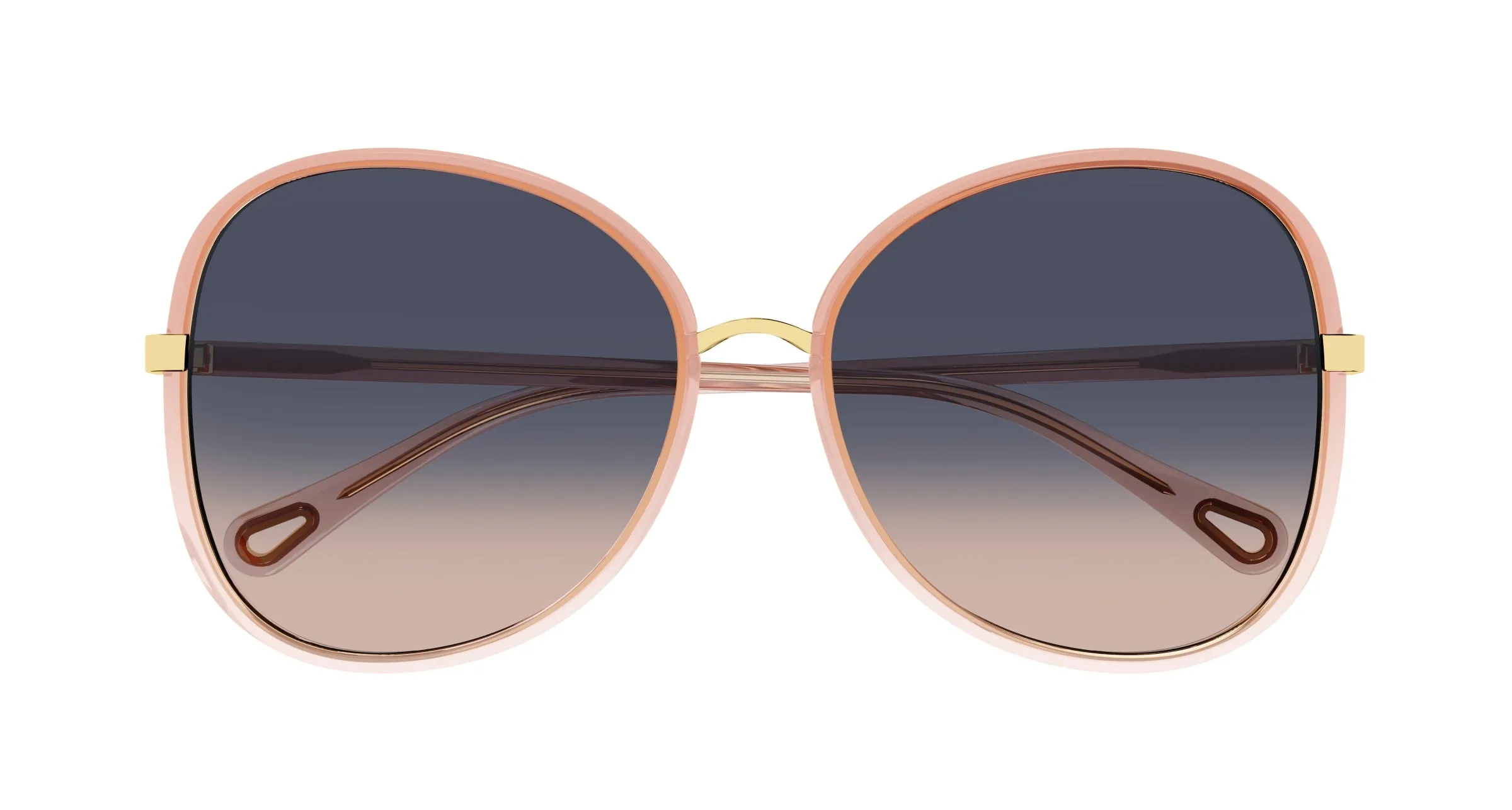 Chloé CH0030S 004 Occhiali da sole Iniettato Arancione Rotonda Sfumato - immagine 2