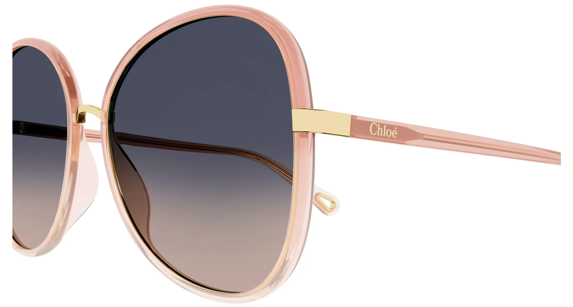 Chloé CH0030S 004 Occhiali da sole Iniettato Arancione Rotonda Sfumato - immagine 3