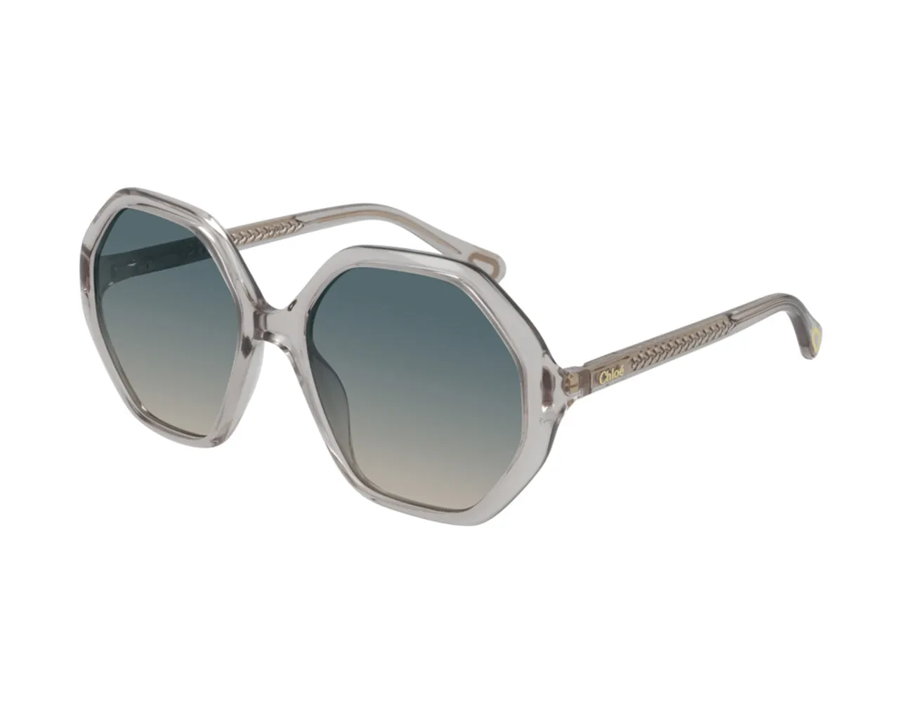 Chloé Bambino CC0004S 001 Occhiali da sole bambino Acetato Rosa Verde Geometrica Sfumato - immagine 1