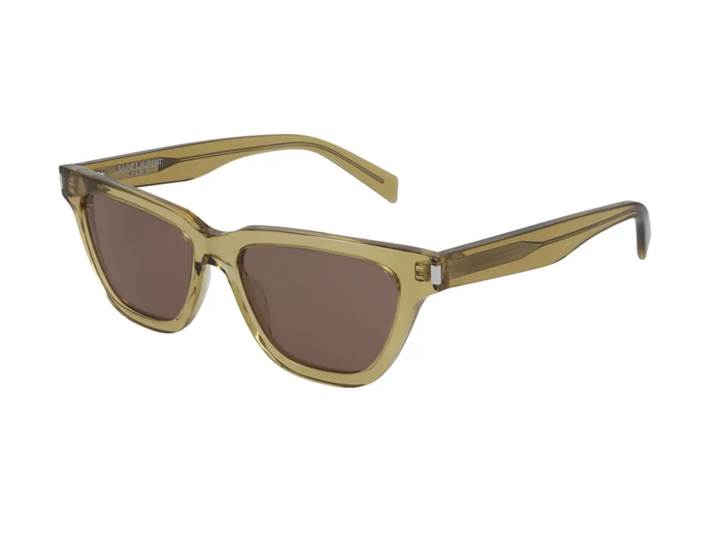 SAINT LAURENT Donna SL 462 SULPICE 007 Occhiali da sole Acetato Giallo Rosso Cat Eye Normale - immagine 1