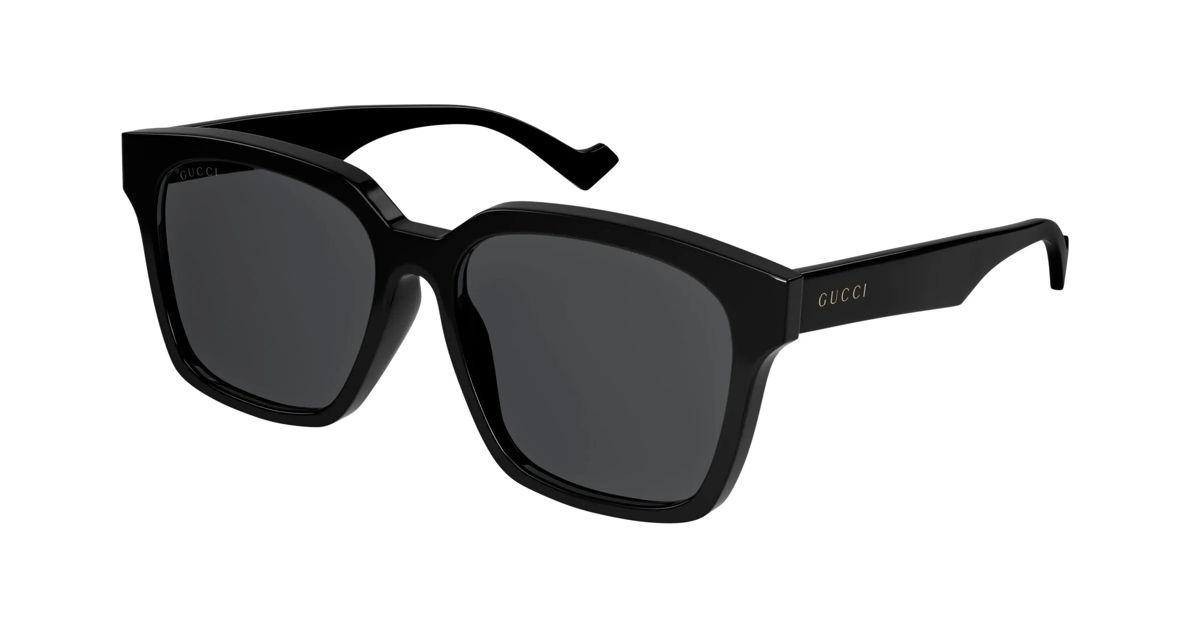 Gucci GG0965SA 001 Occhiali da sole Acetato Nero Grigio Squadrata - immagine 1