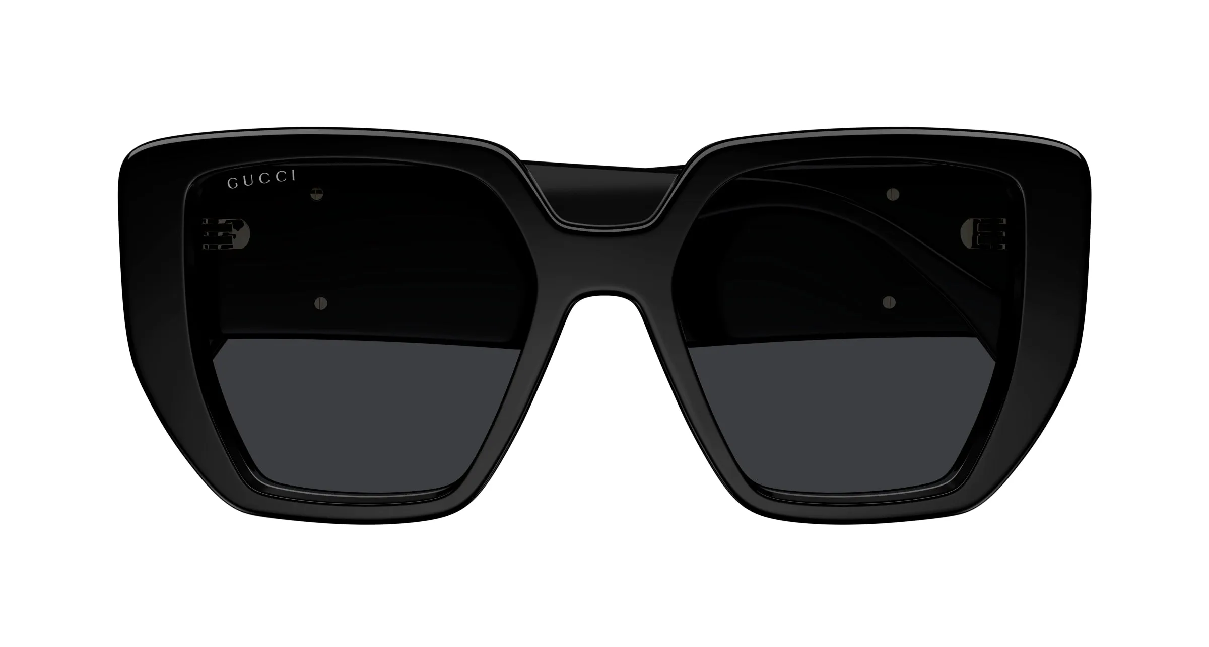 Gucci GG0956S 003 Occhiali da sole Acetato Nero Grigio Squadrata Normale - immagine 2