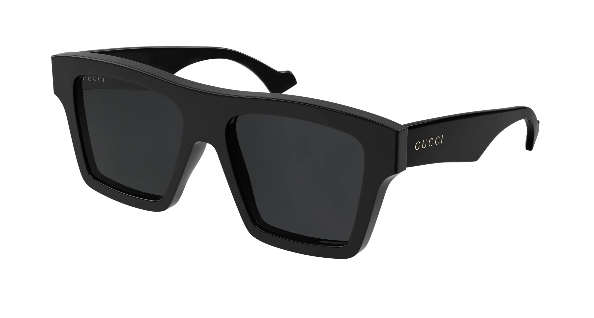 Gucci GG0962S 005 Occhiali da sole Acetato Nero Grigio Squadrata Normale - immagine 1