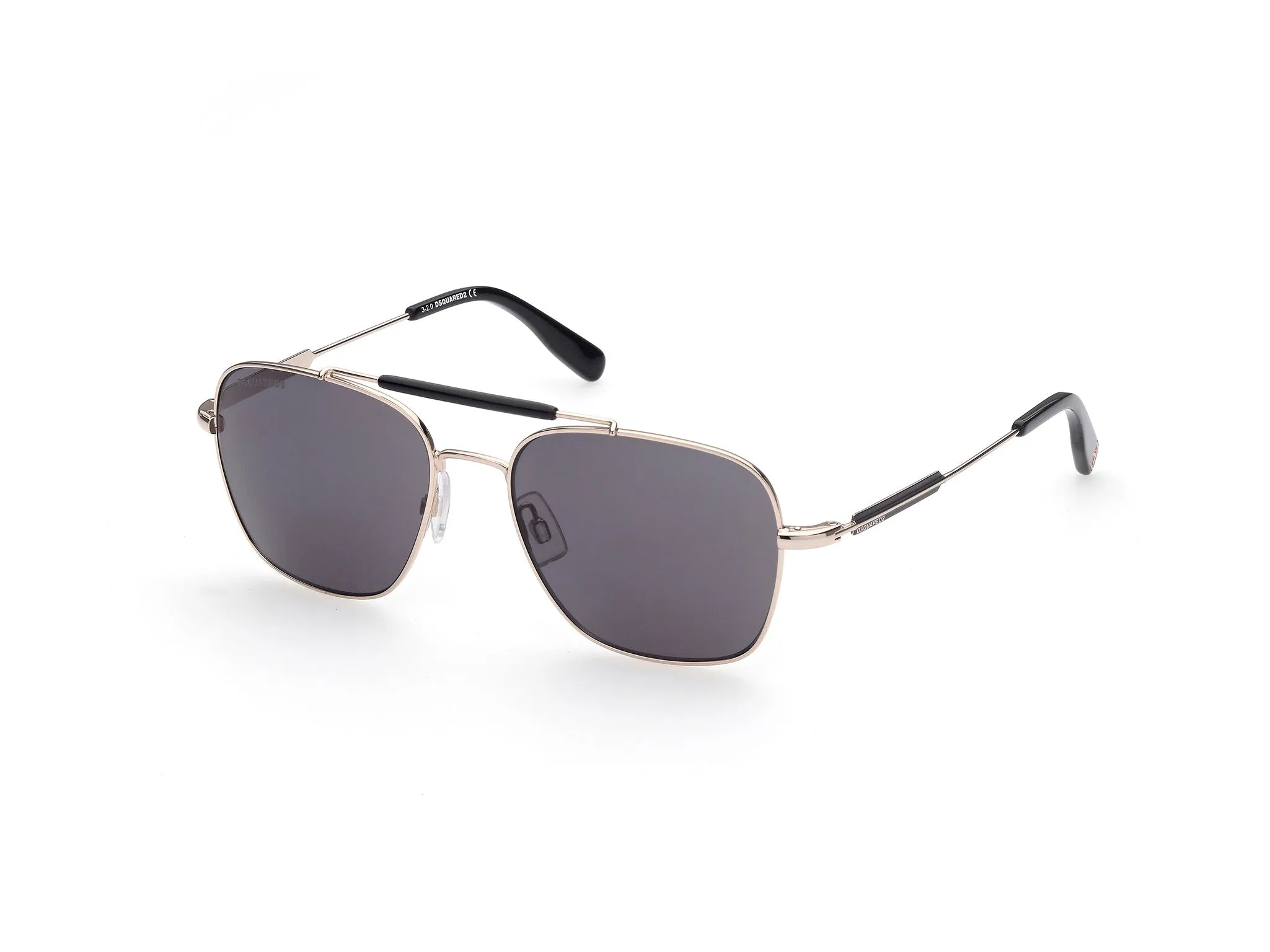 Dsquared2 DQ0380 Vince 28A Occhiali da sole outlet Metallo Oro Grigio Squadrata Normale - immagine 1