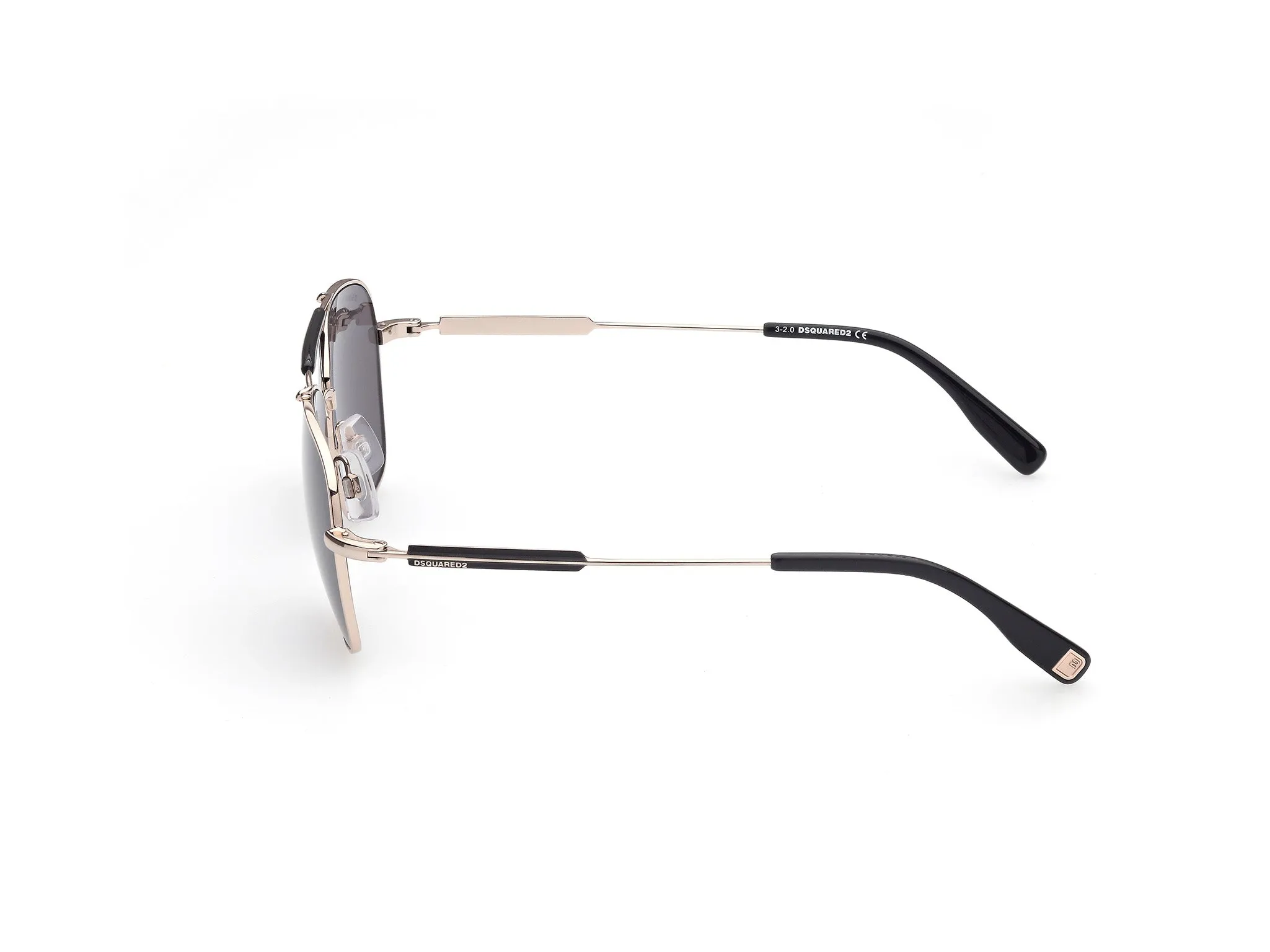 Dsquared2 DQ0380 Vince 28A Occhiali da sole outlet Metallo Oro Grigio Squadrata Normale - immagine 3