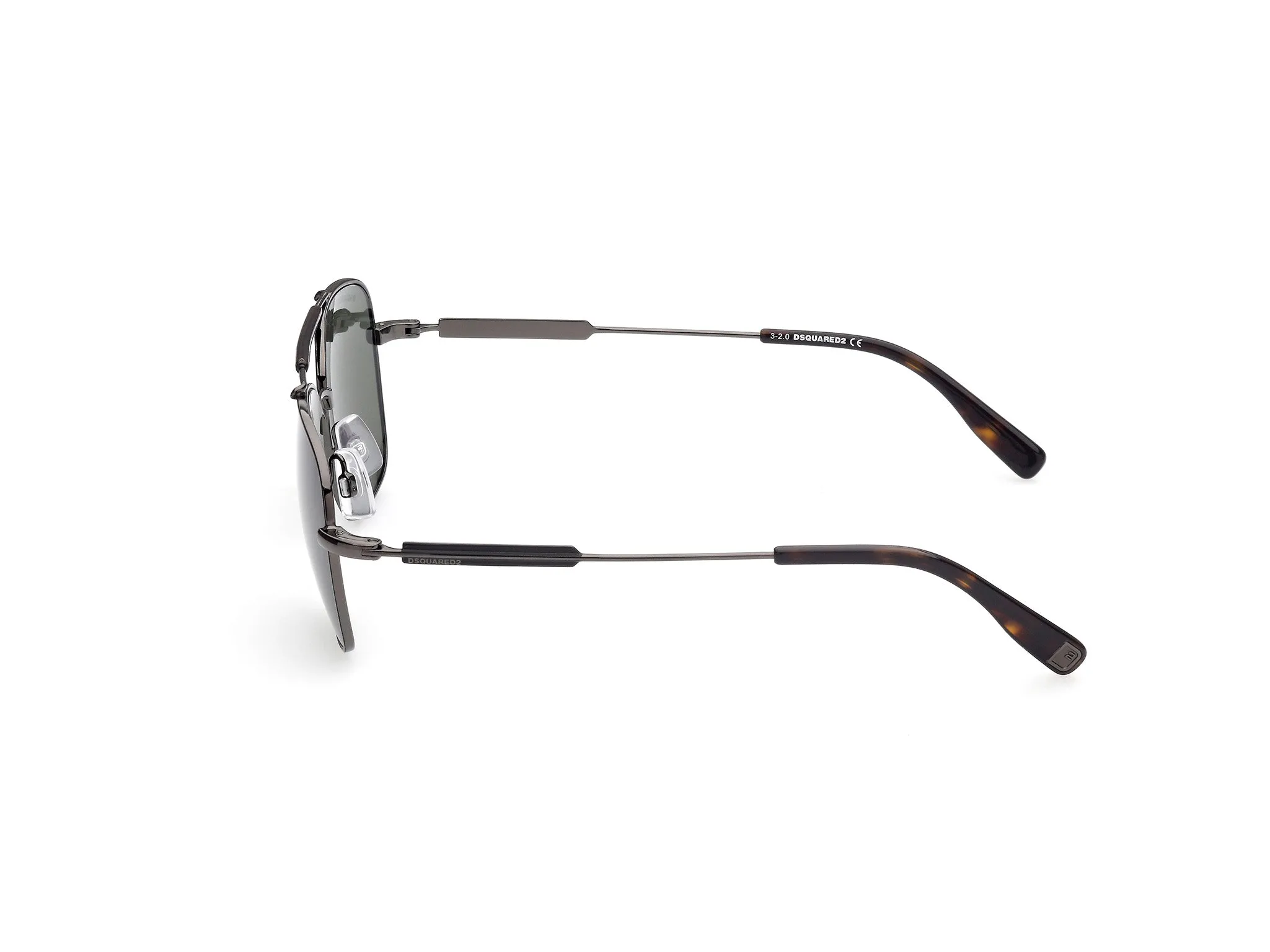 Dsquared2 DQ0380 Vince 08N Occhiali da sole outlet Metallo Grigio Verde Squadrata Normale - immagine 3