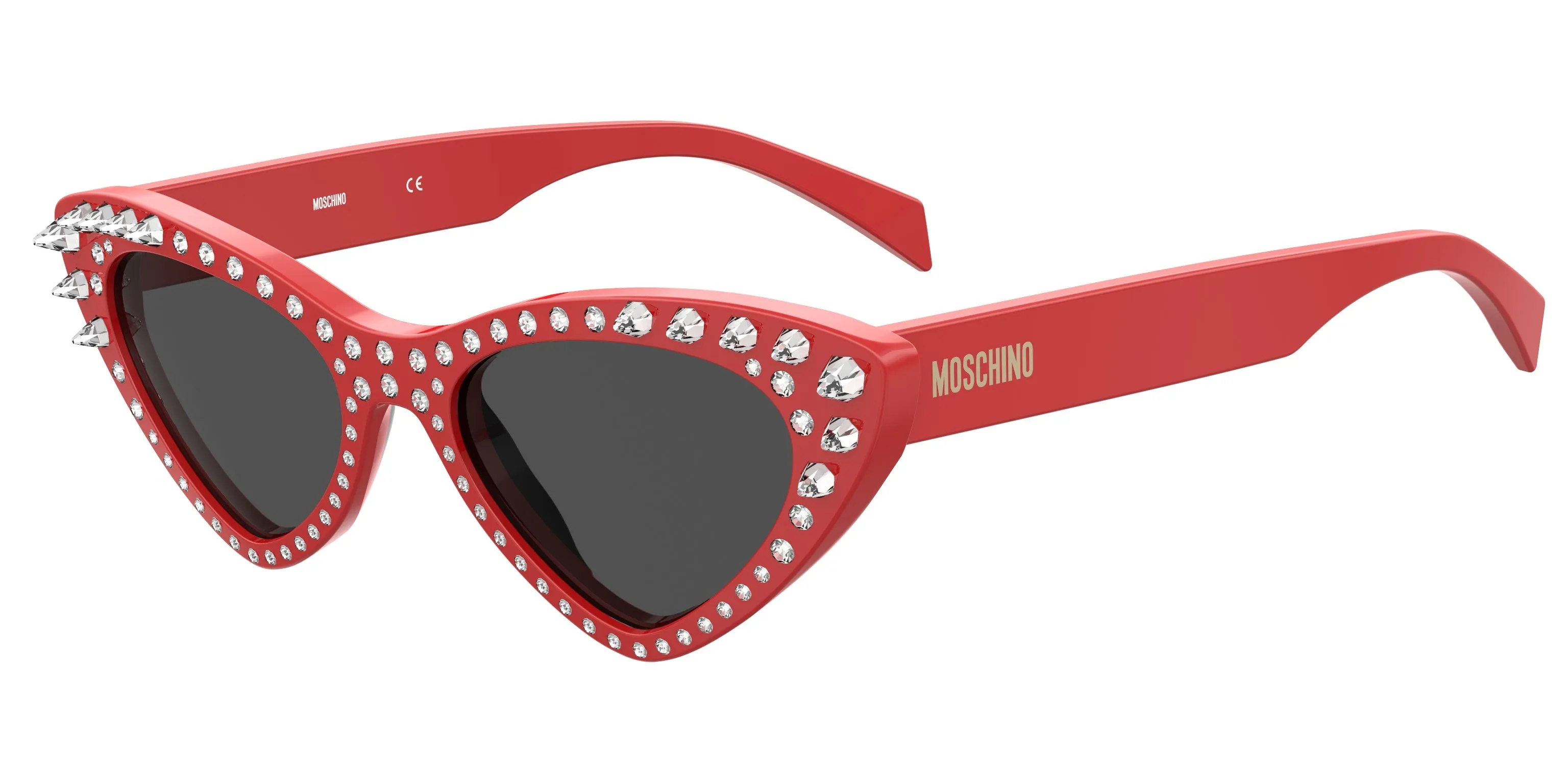 Moschino MOS006/S/STR C9A/IR Occhiali da sole Acetato Rosso Grigio Cat Eye Normale - immagine 1
