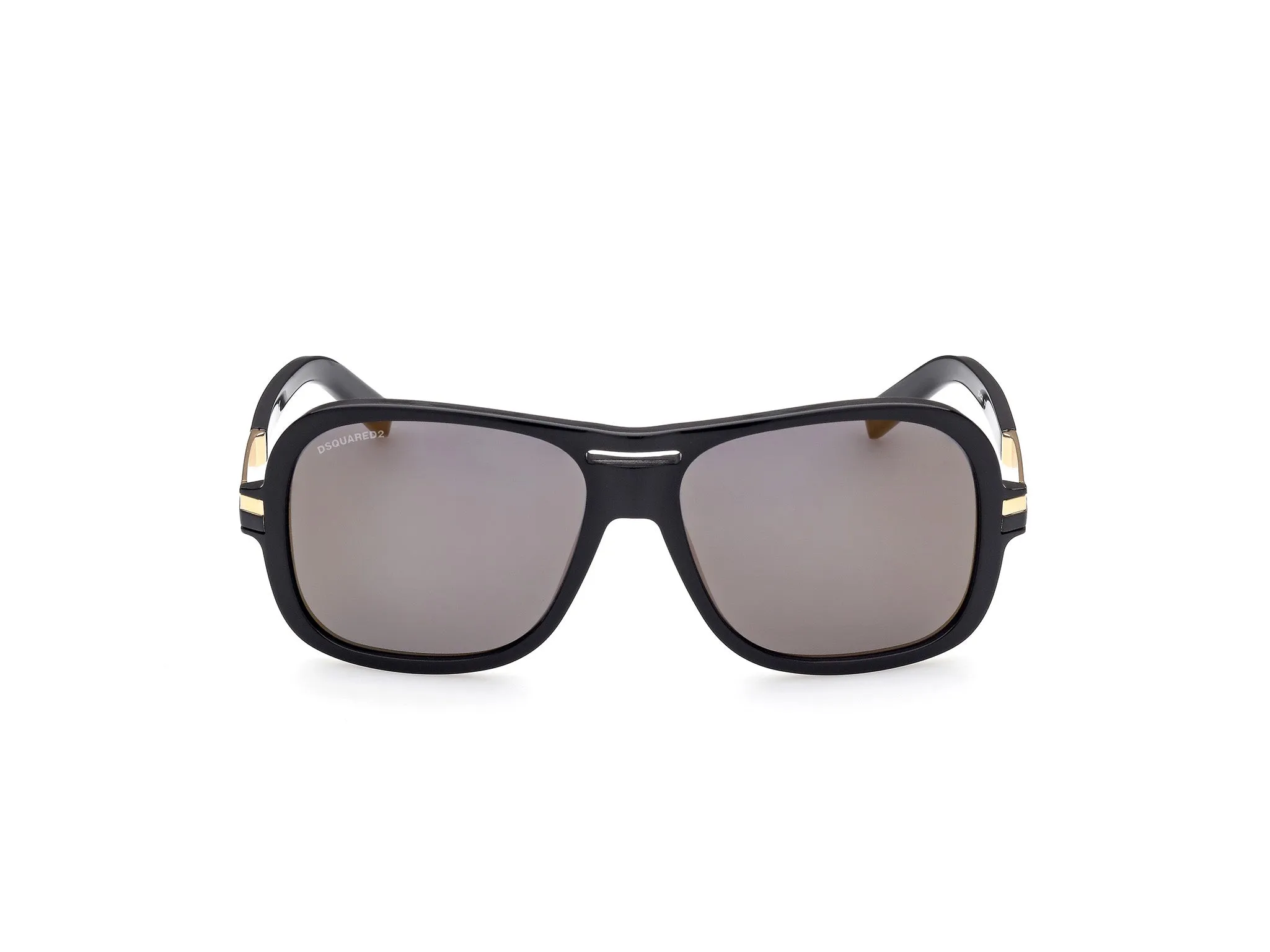 Dsquared2 DQ0377 Zack 01C Occhiali da sole outlet Acetato Nero Grigio Squadrata Specchiate - immagine 2