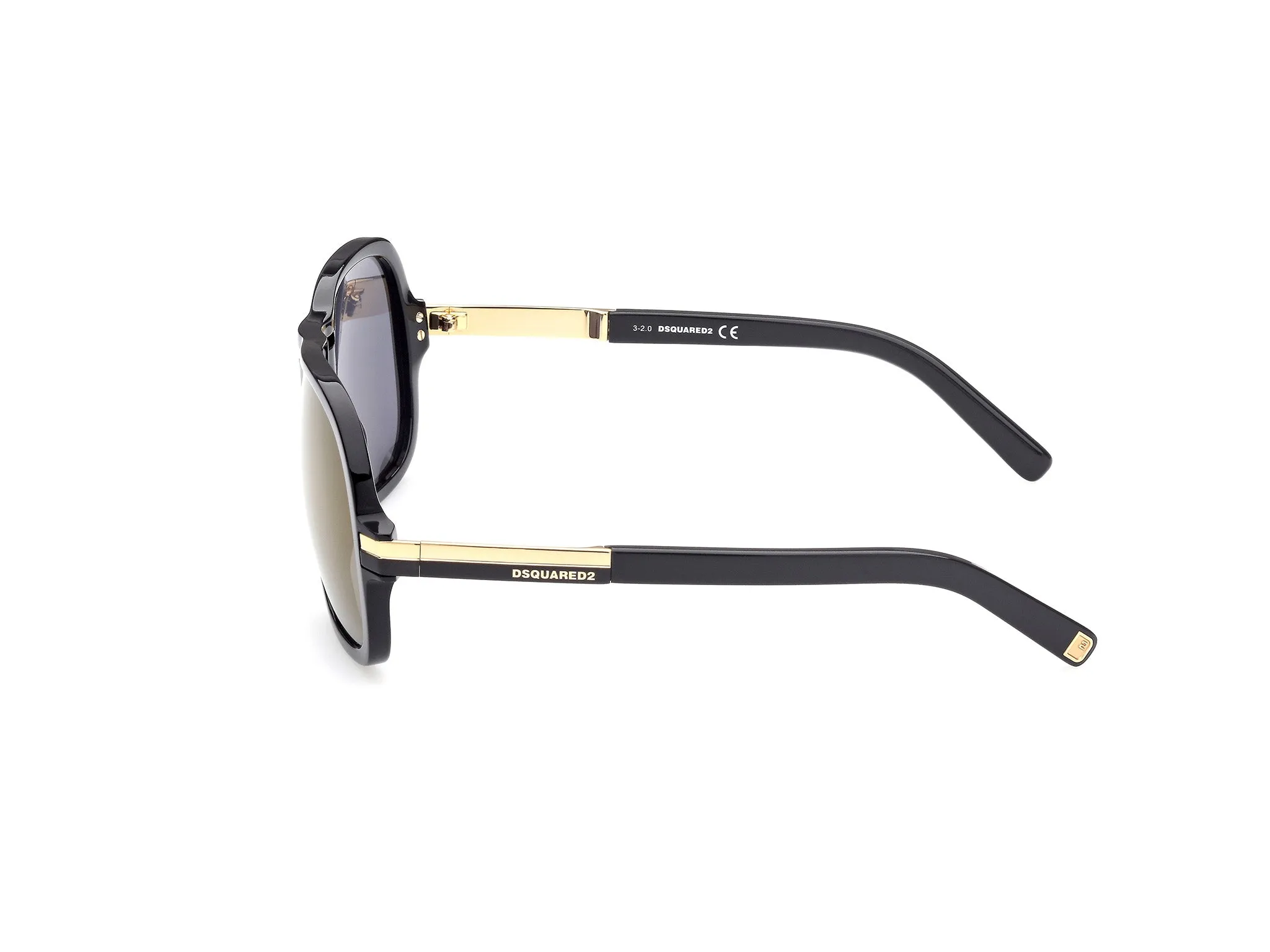 Dsquared2 DQ0377 Zack 01C Occhiali da sole outlet Acetato Nero Grigio Squadrata Specchiate - immagine 3
