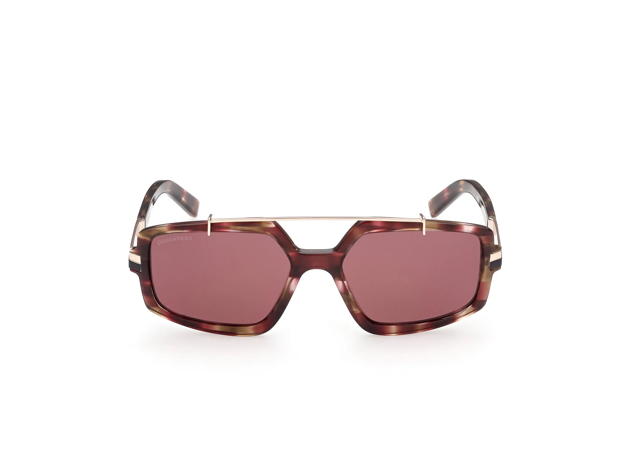 Dsquared2 DQ0378 Hanke 68S Occhiali da sole outlet Acetato Rosso Rosso Squadrata Normale - immagine 2