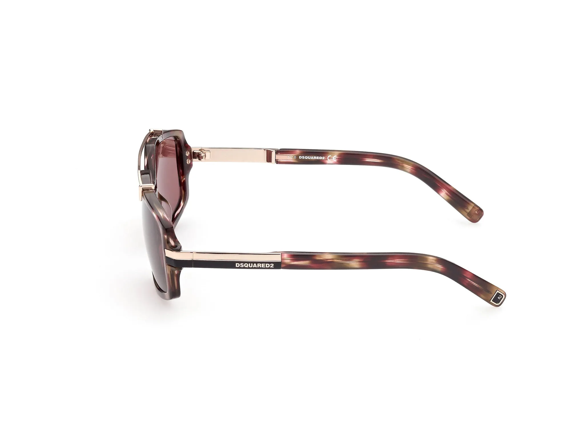 Dsquared2 DQ0378 Hanke 68S Occhiali da sole outlet Acetato Rosso Rosso Squadrata Normale - immagine 3