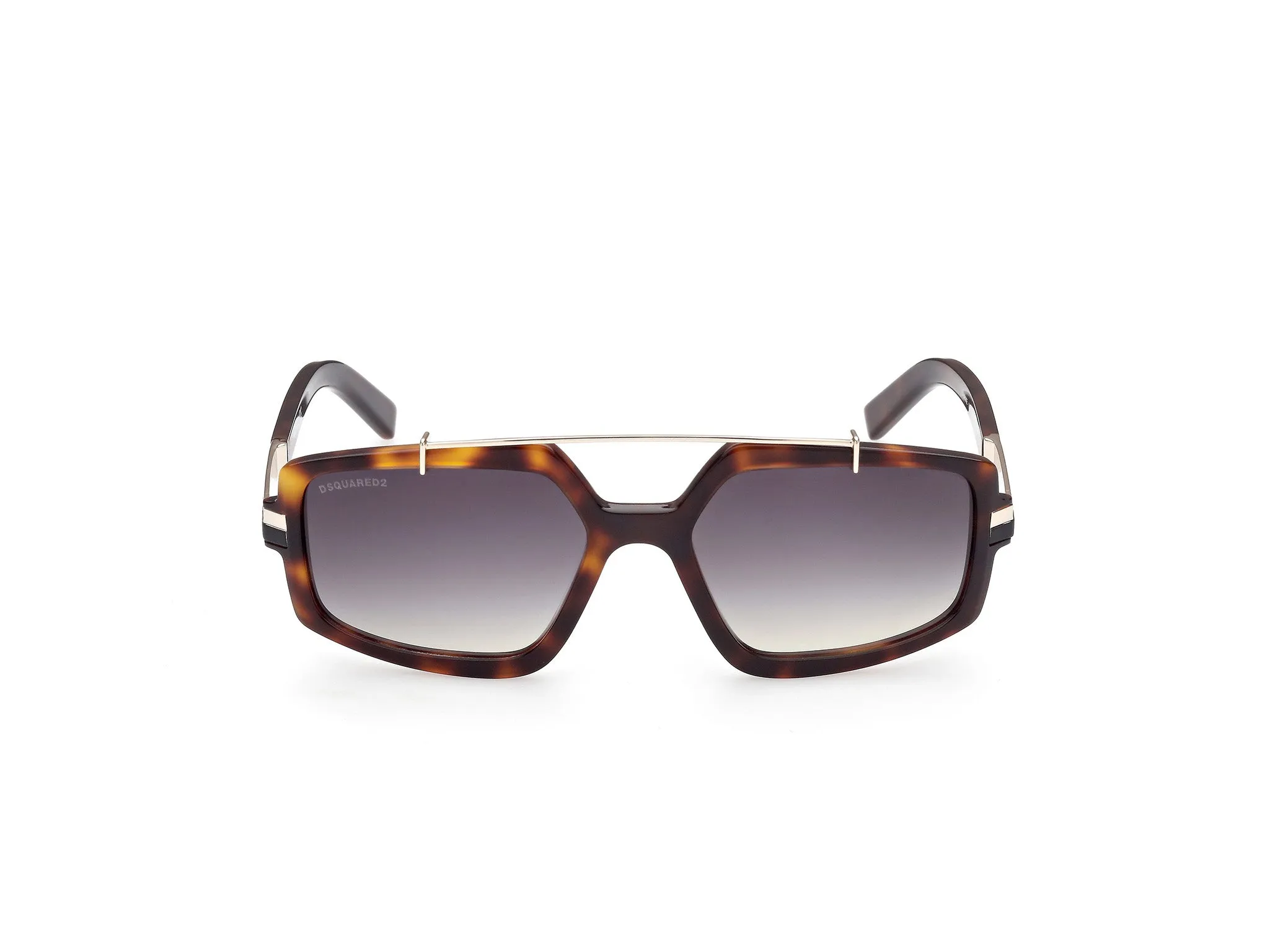 Dsquared2 DQ0378 Hanke 52B Occhiali da sole outlet Acetato Havana Grigio Squadrata Normale Sfumato - immagine 2