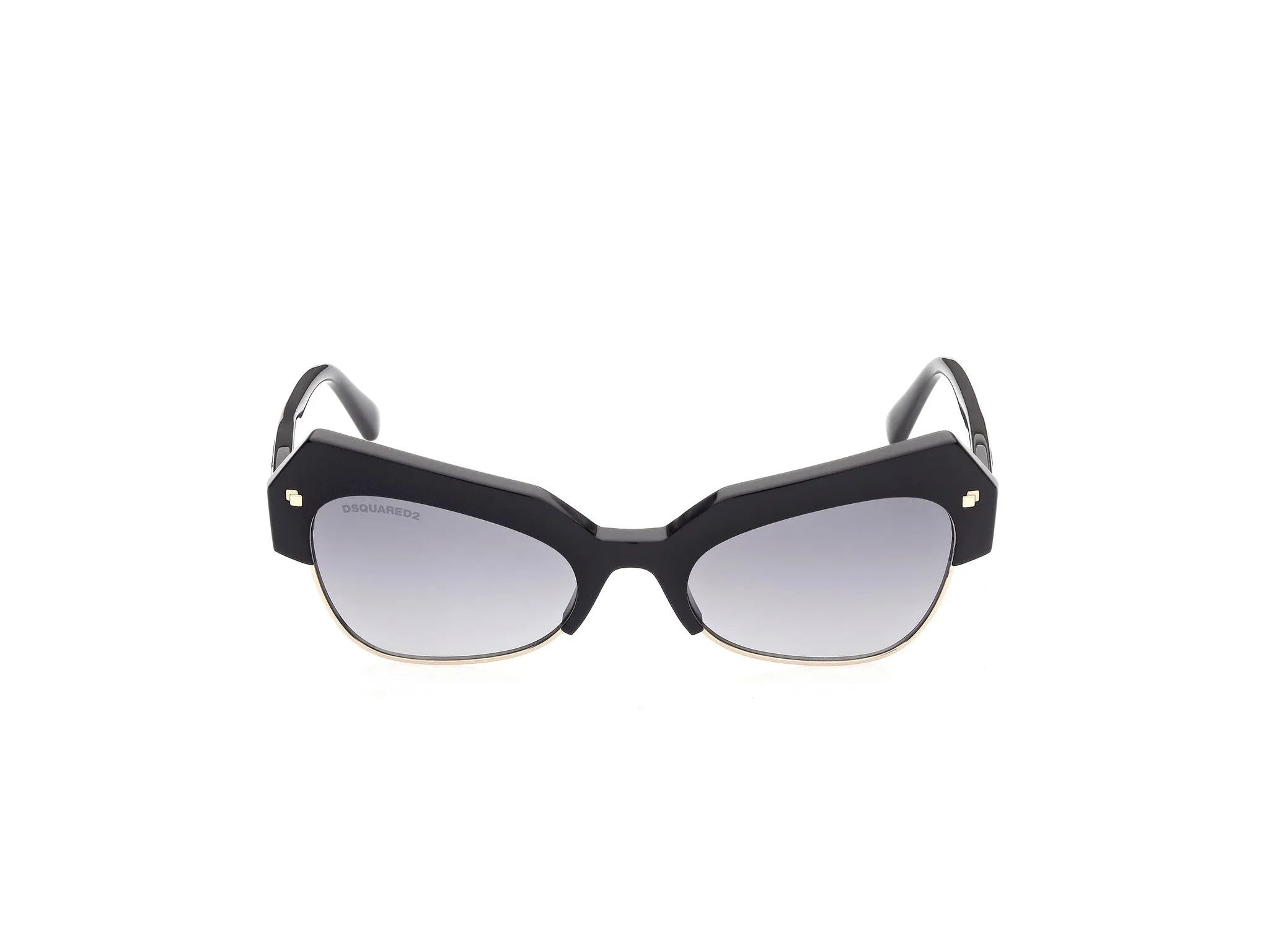 Dsquared2 DQ0367 Dalia 01B Occhiali da sole outlet Acetato Nero Grigio Geometrica Normale Sfumato - immagine 2