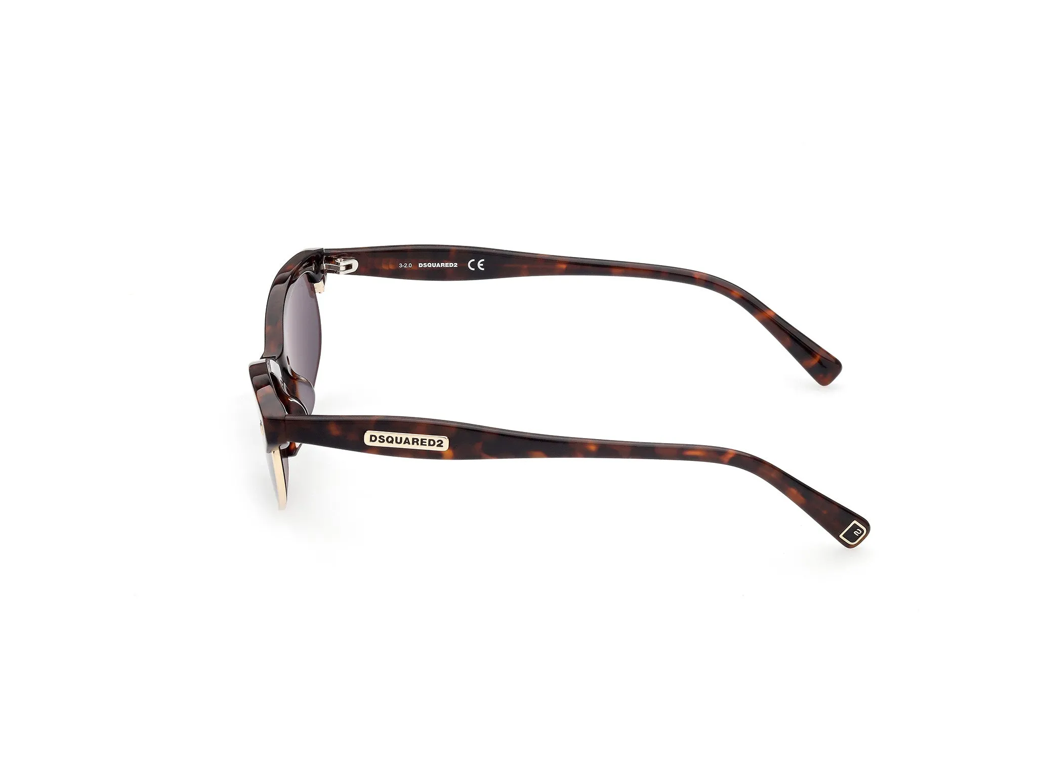 Dsquared2 DQ0368 Freddy 52N Occhiali da sole outlet Acetato Havana Verde Rotonda Normale - immagine 3