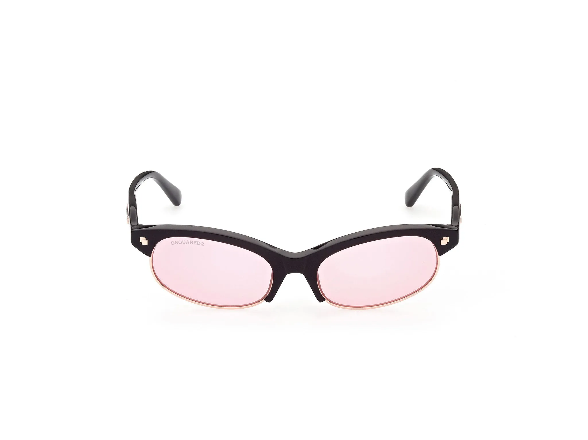 Dsquared2 DQ0368 Freddy 01S Occhiali da sole outlet Acetato Nero Rosso Rotonda Normale - immagine 2