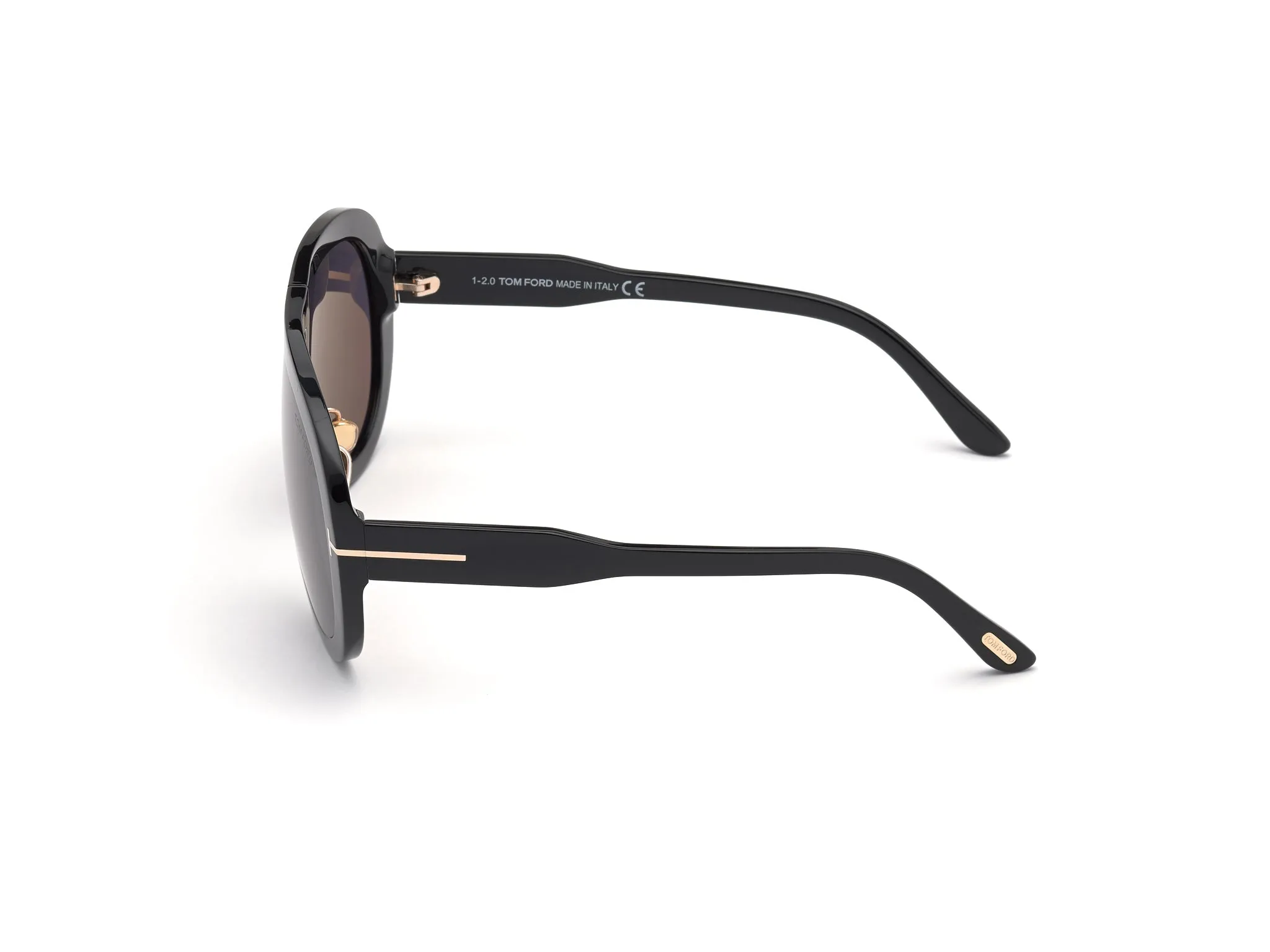 TOM FORD FT0836 TROY 01A Occhiali da sole Acetato Nero Grigio Pilot Normale - immagine 4