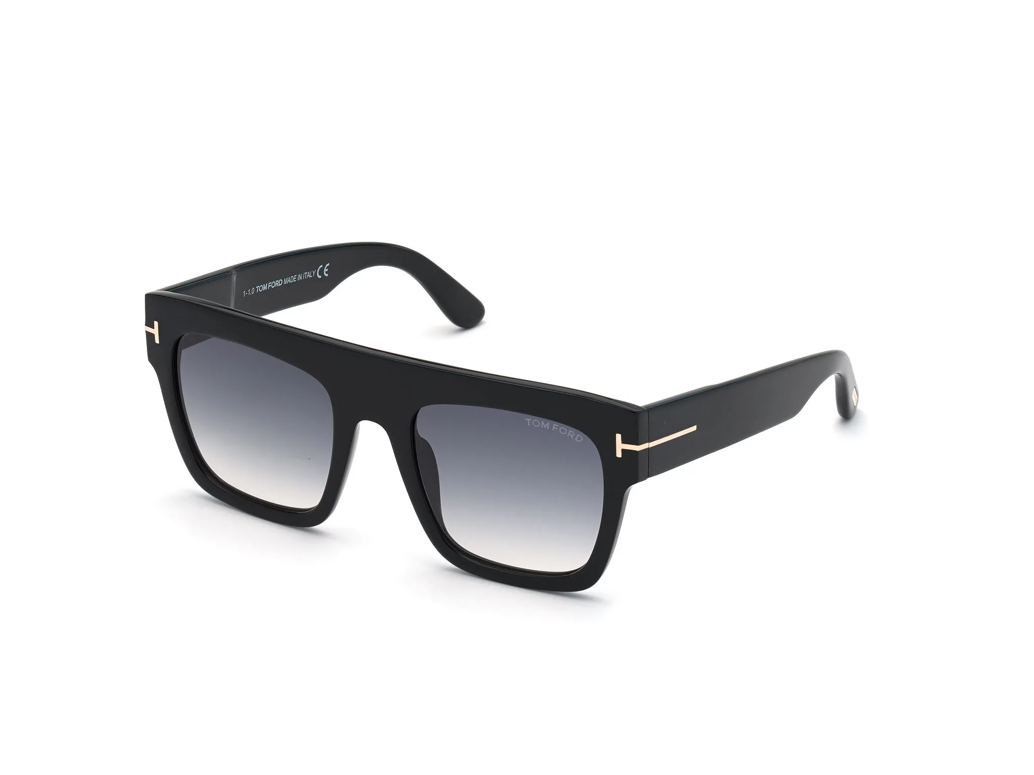 TOM FORD FT0847 RENEE 01B Occhiali da sole Acetato Nero Grigio Squadrata Normale Sfumato - immagine 1