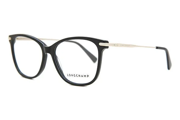 LONGCHAMP LO2691 001 Montature da vista Acetato Nero Squadrata Normale Fotocromatiche - immagine 2