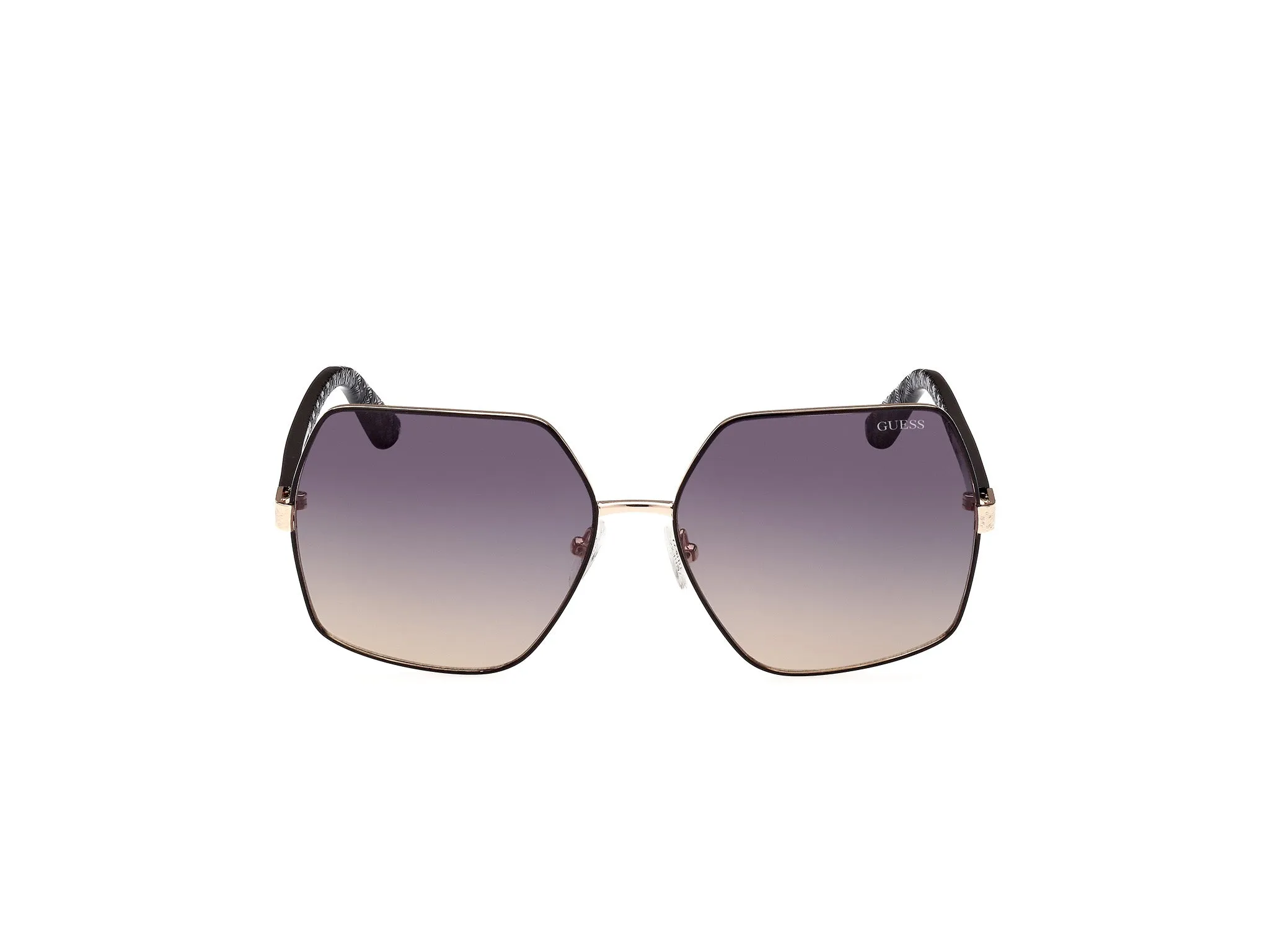 Guess GU7881-H 05B Occhiali da sole Metallo Nero Grigio Geometrica Normale Sfumato - immagine 3