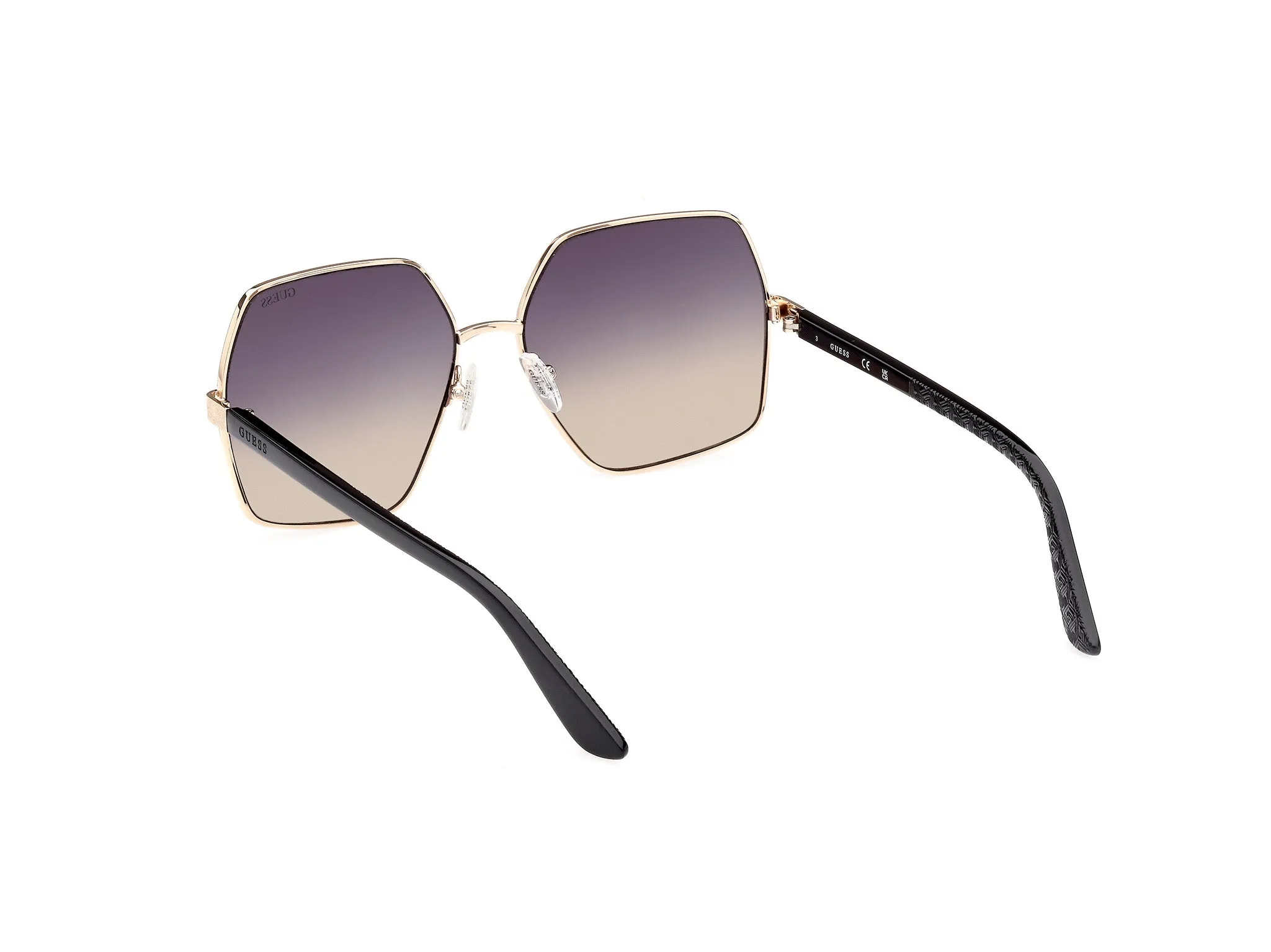 Guess GU7881-H 05B Occhiali da sole Metallo Nero Grigio Geometrica Normale Sfumato - immagine 4