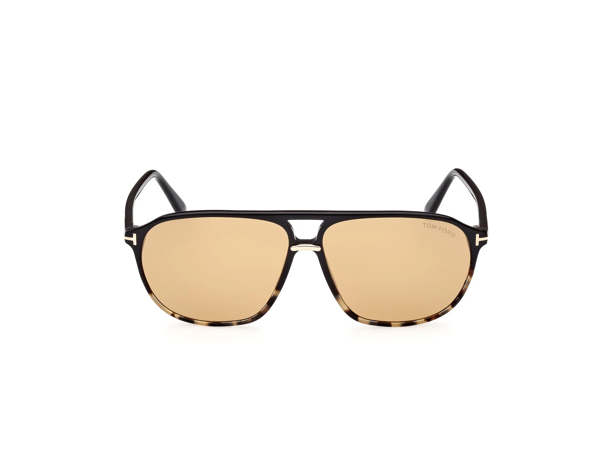 TOM FORD FT1026 BRUCE 05E Occhiali da sole Acetato Nero Marrone Squadrata Normale - immagine 3