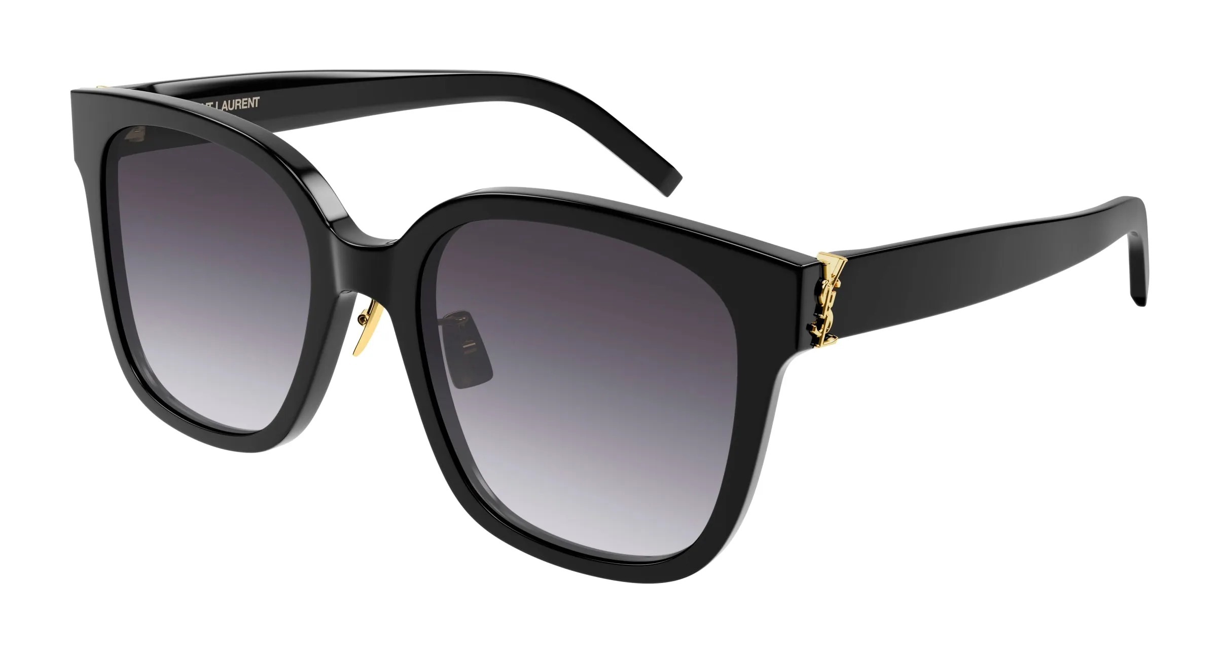 SAINT LAURENT SL M105/F 002 Occhiali da sole Acetato Nero Grigio Cat Eye Normale Sfumato - immagine 1