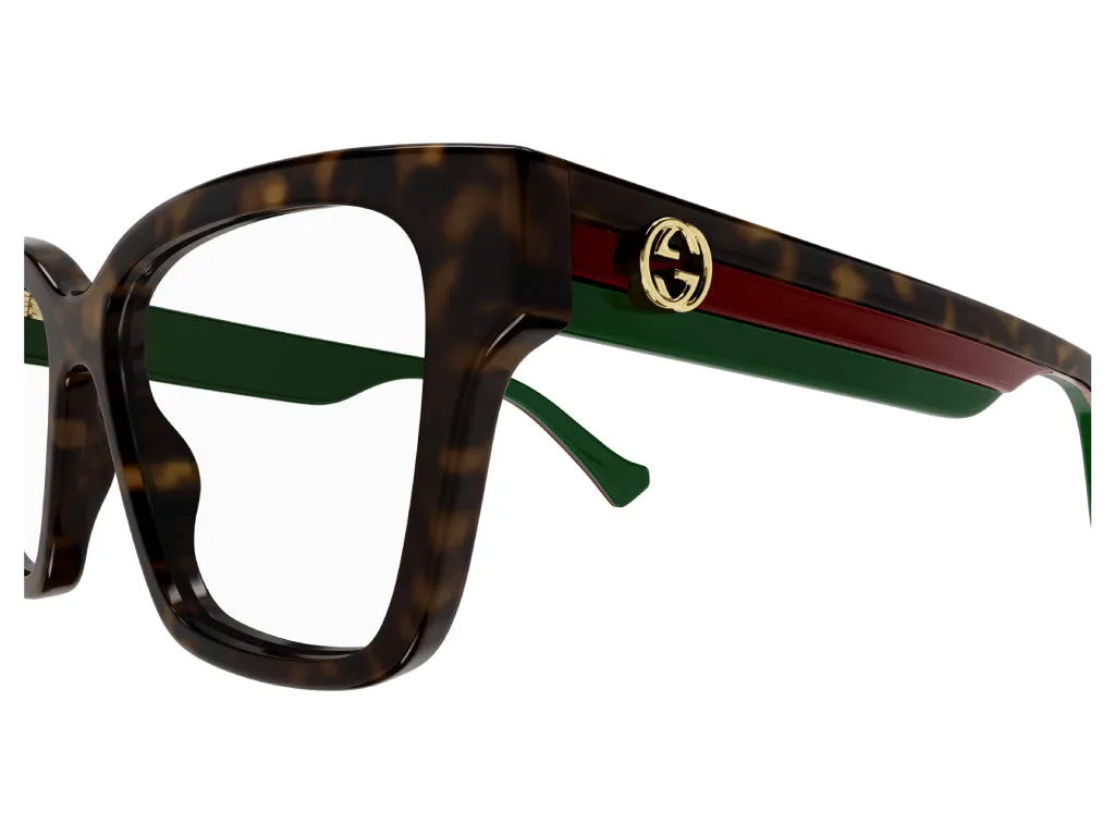 Gucci GG1302O 006 Montature da vista Plastica Havana Squadrata - immagine 4