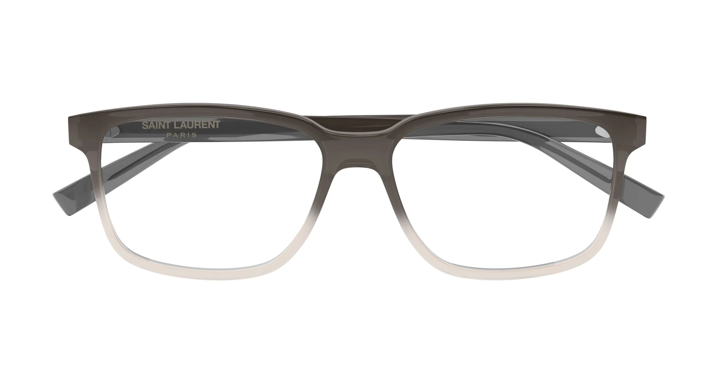 SAINT LAURENT SL 458 008 Montature da vista Acetato Grigio Trasparente Squadrata - immagine 2