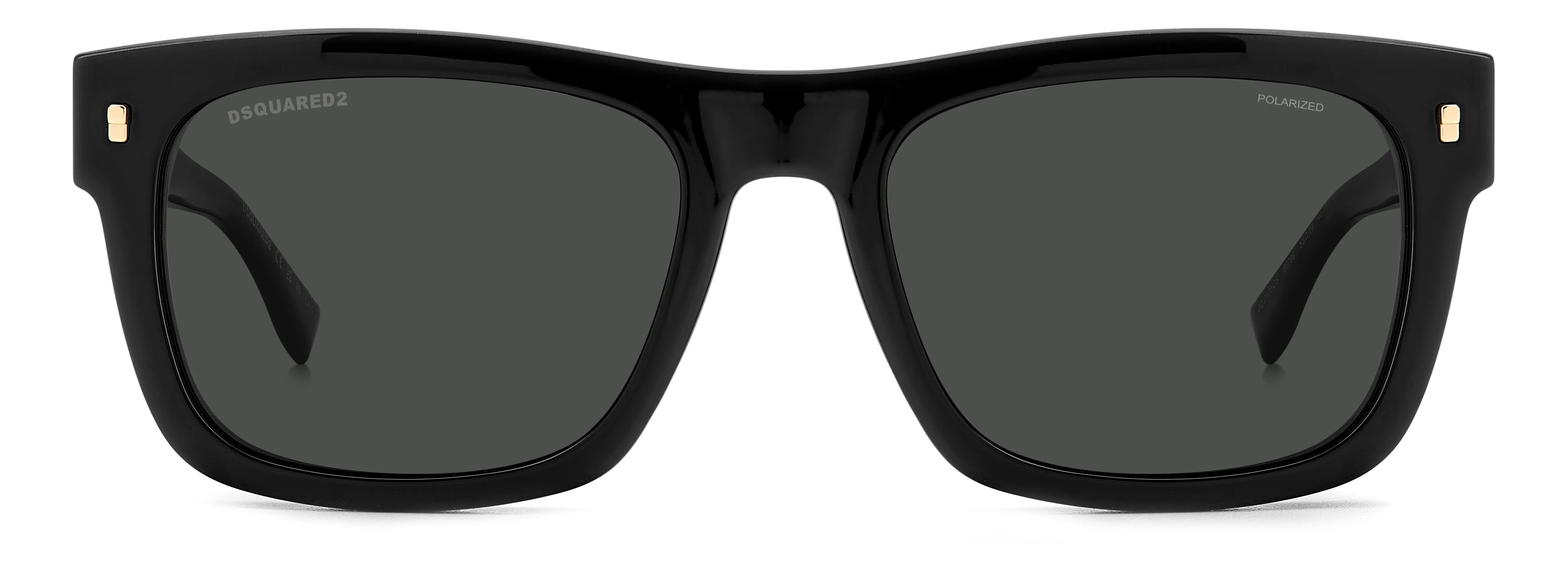 Dsquared2 D2 0100/CS 807/M9 Occhiali da sole Plastica Nero Grigio Geometrica Polarizzata Clip-on - immagine 3
