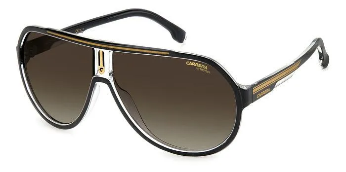 Carrera CARRERA 1057/S 2M2/HA Occhiali da sole Plastica Nero Marrone Pilot Sfumato - immagine 1