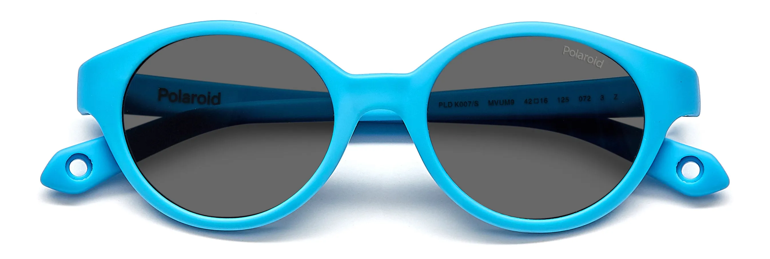 Polaroid PLD K007/S MVU/M9 Occhiali da sole bambino Plastica Azzurro Grigio Rotonda Polarizzata - immagine 3