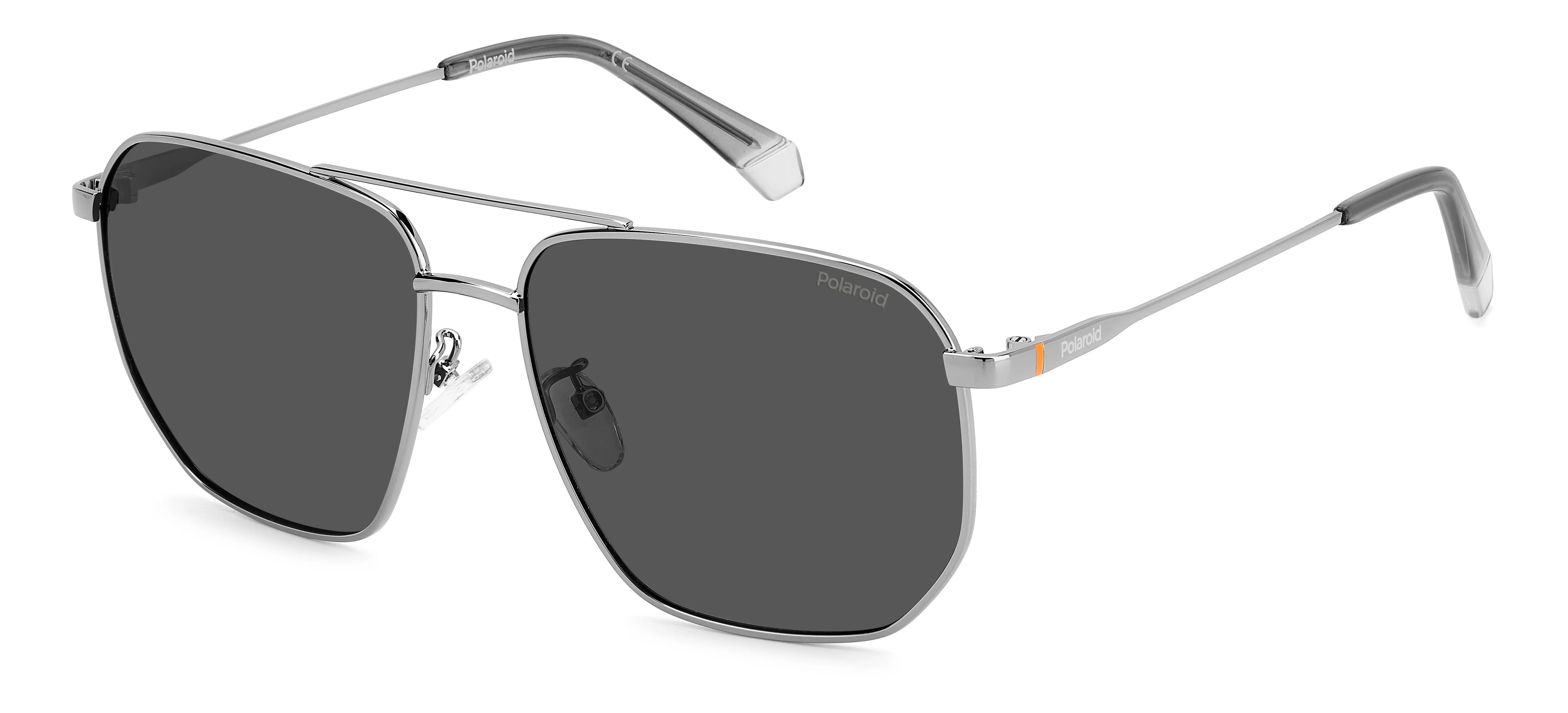 Polaroid PLD 4141/G/S/X KJ1/M9 Occhiali da sole Metallo Rutenio scuro Grigio Squadrata Polarizzata - immagine 1