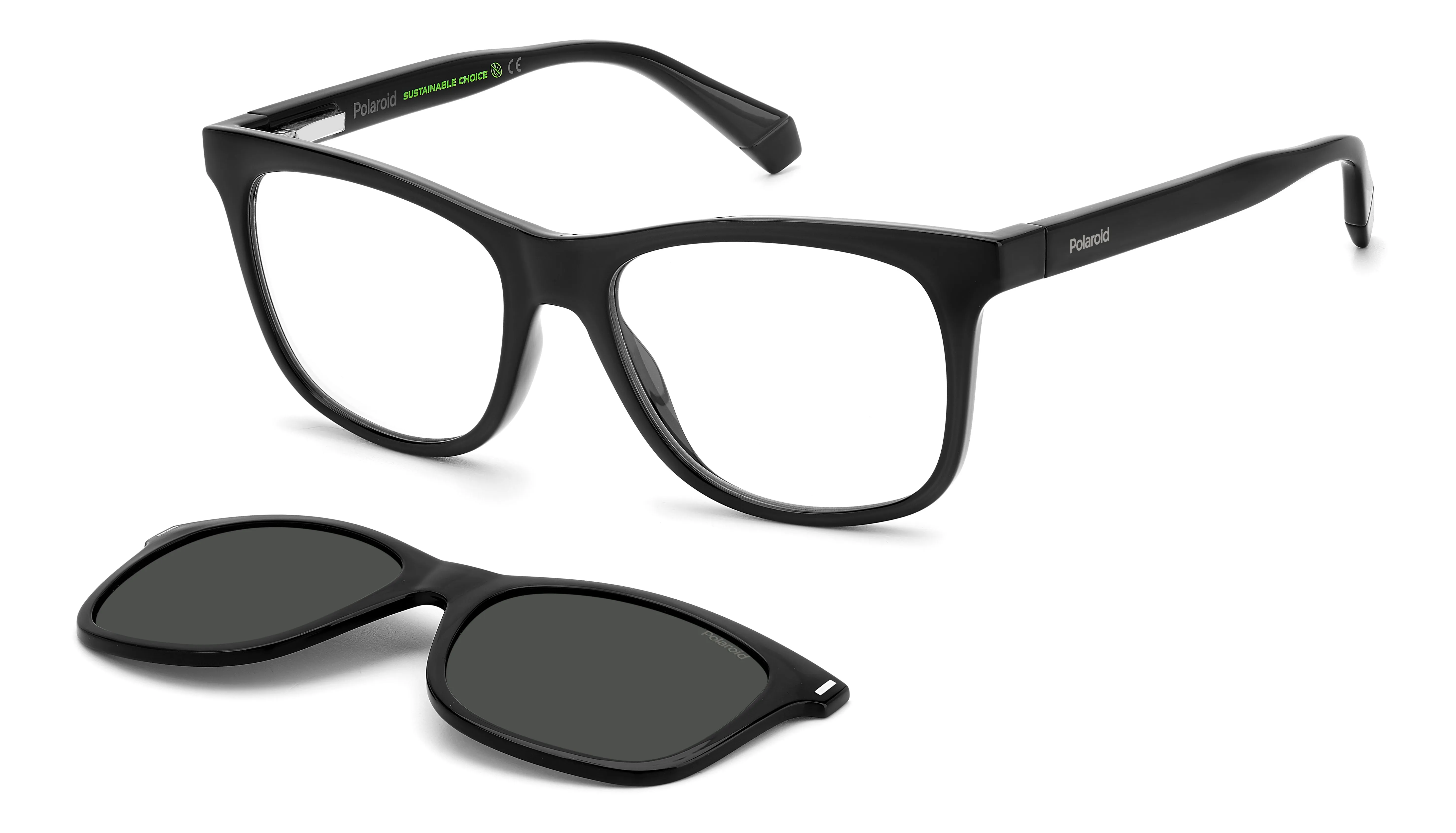 Polaroid PLD 6202/CS 807/M9 Occhiali da sole Plastica Nero Grigio Squadrata - immagine 1