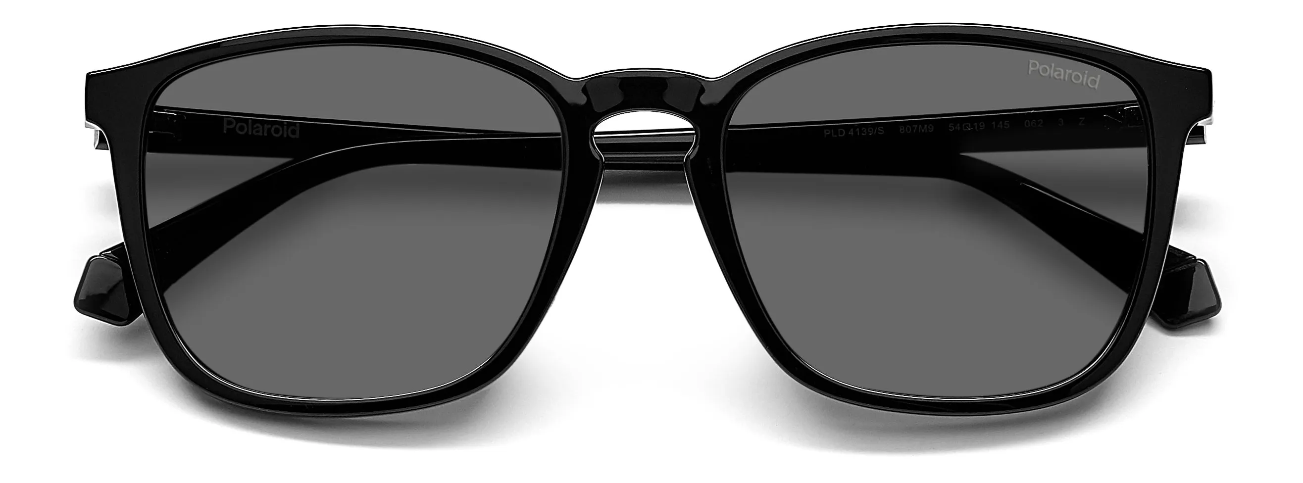 Polaroid PLD 4139/S 807/M9 Occhiali da sole Plastica Nero Grigio Squadrata Polarizzata - immagine 3
