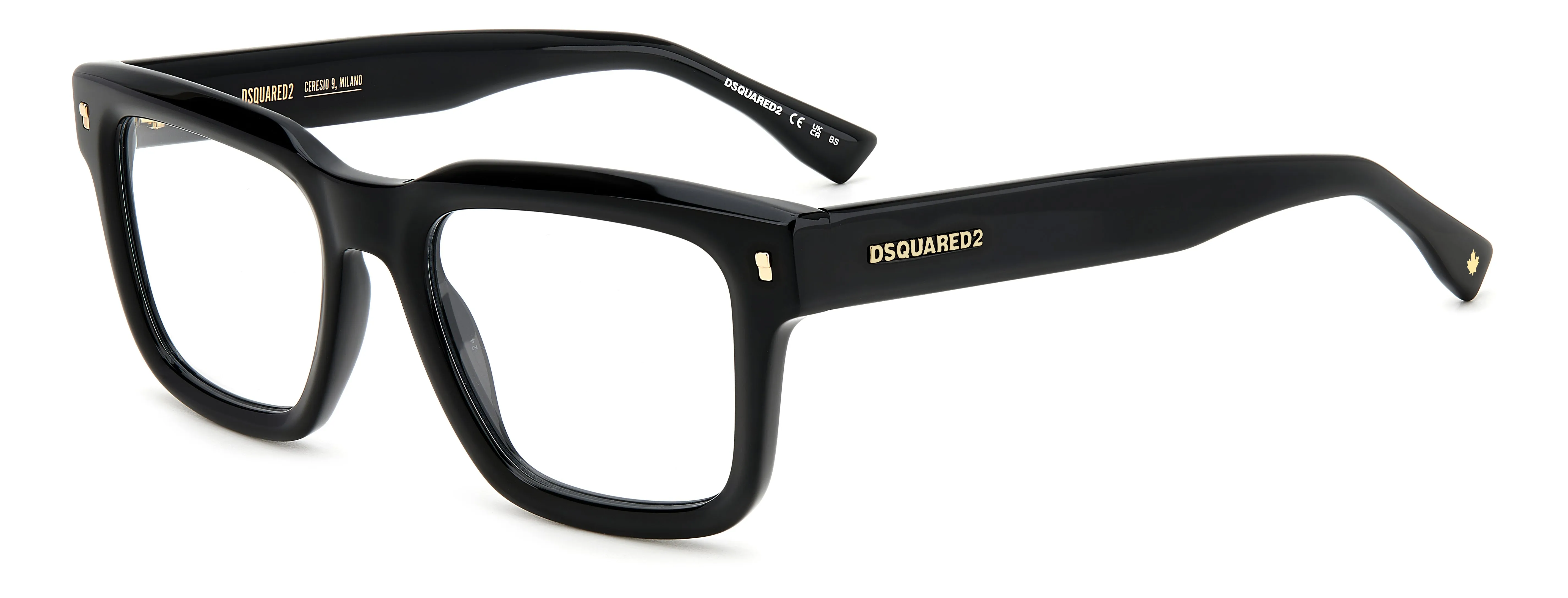 Dsquared2 D2 0090 807 Montature da vista Plastica Nero Squadrata - immagine 1