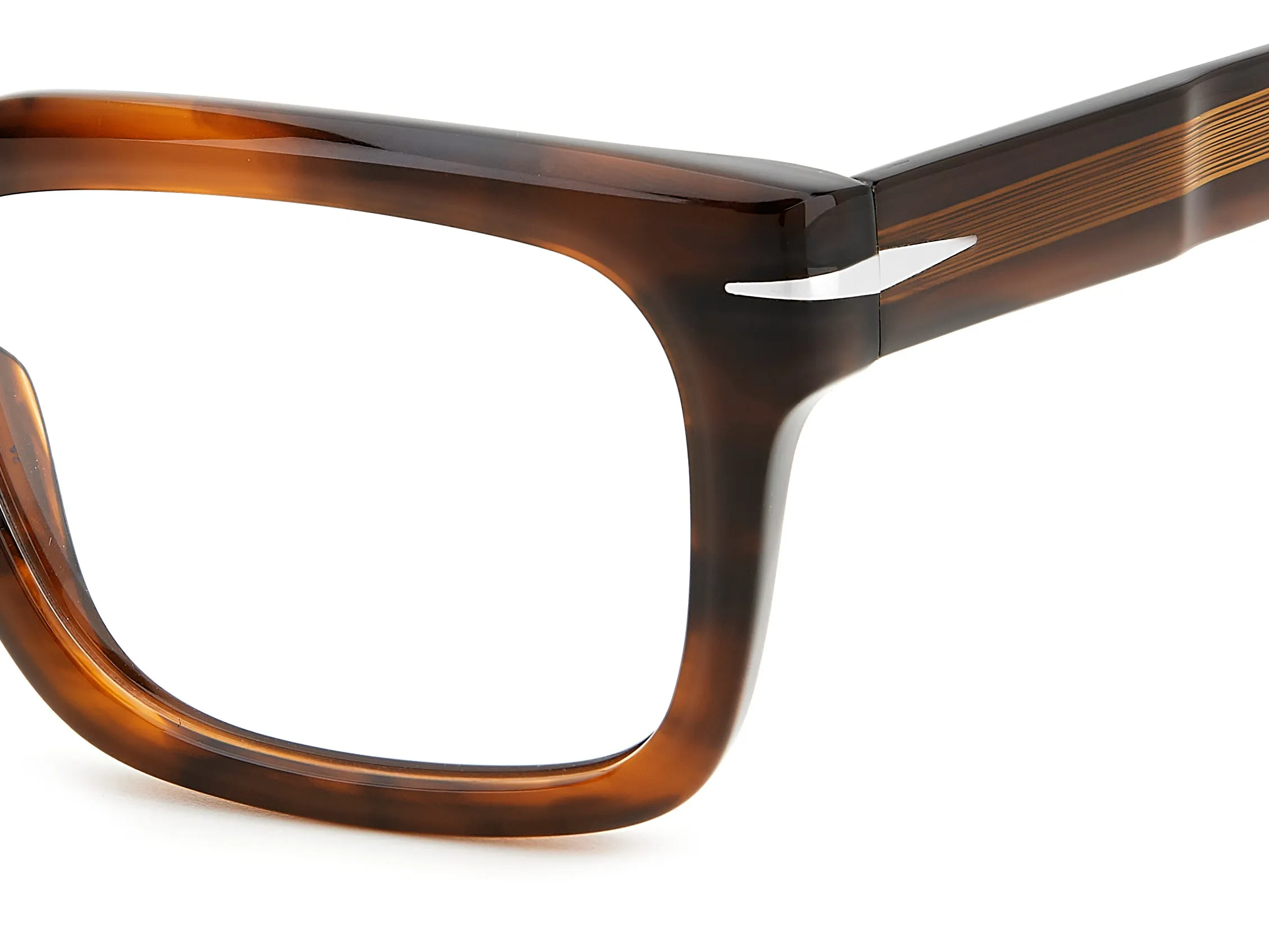 DAVID BECKHAM DB 7107 ASA Montature da vista Acetato Marrone Geometrica - immagine 4