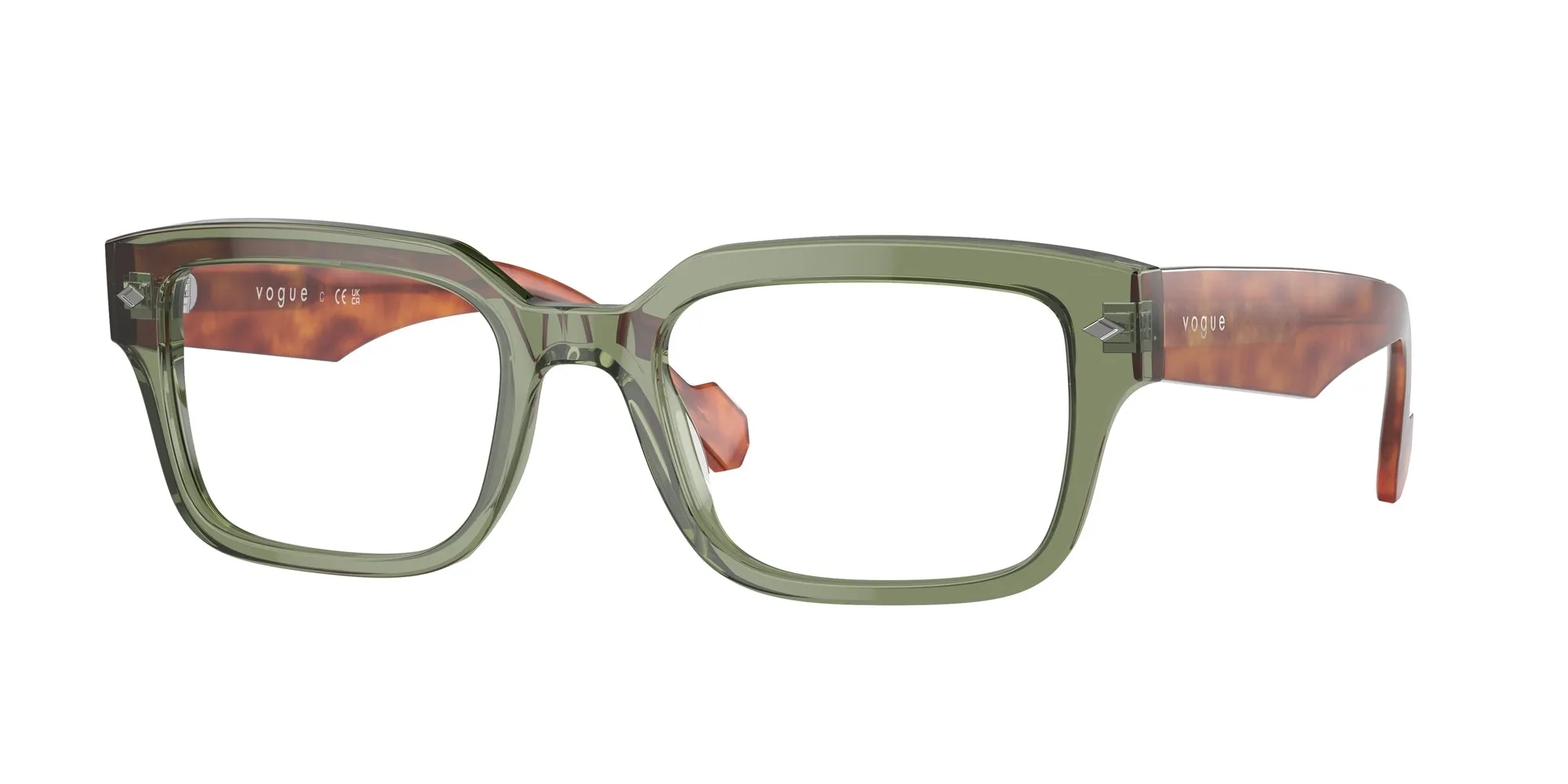 VOGUE EYEWEAR VO5491 2821 Montature da vista Acetato Verde Trasparente Pillow Normale - immagine 1
