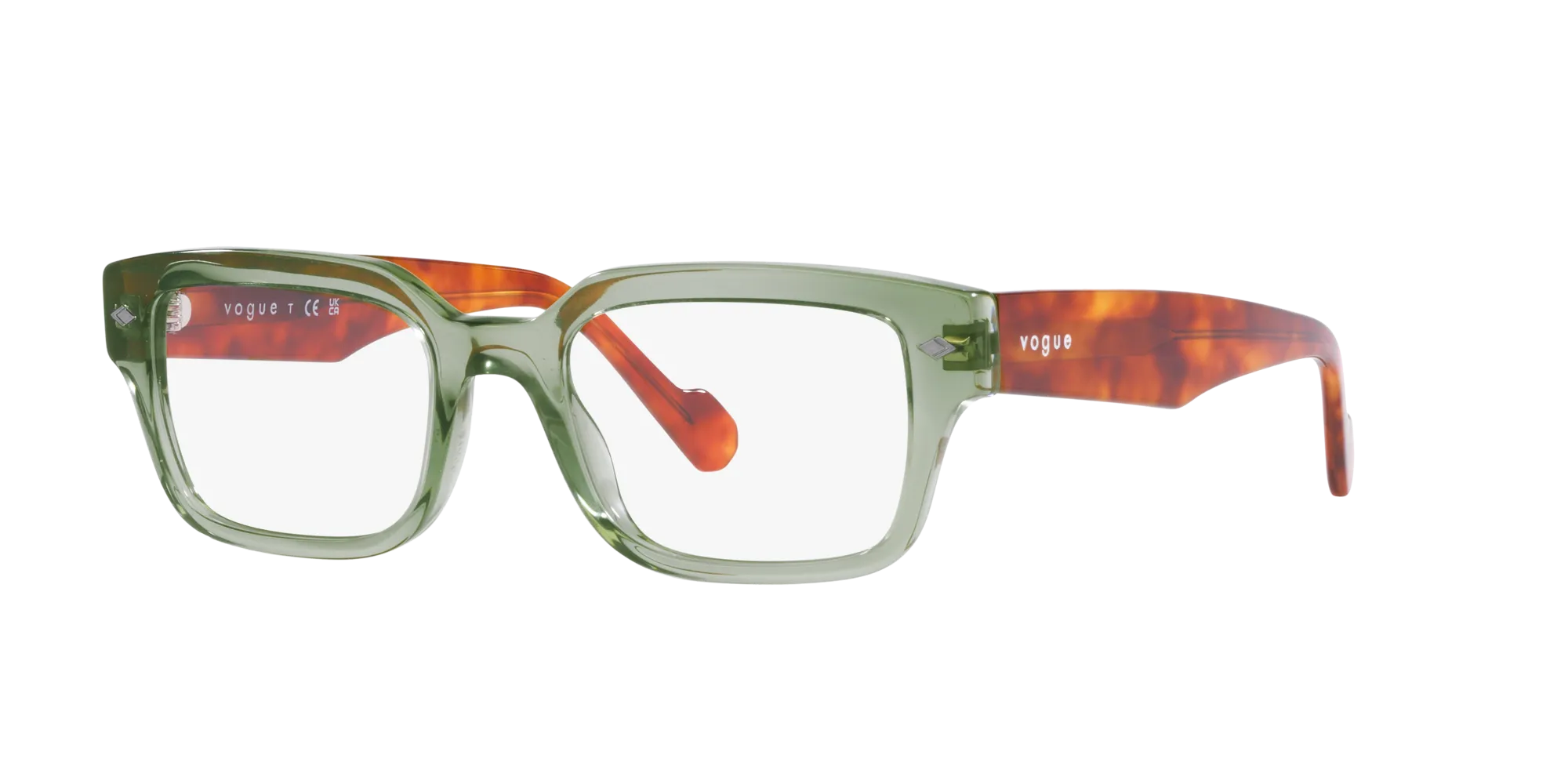 VOGUE EYEWEAR VO5491 2821 Montature da vista Acetato Verde Trasparente Pillow Normale - immagine 3