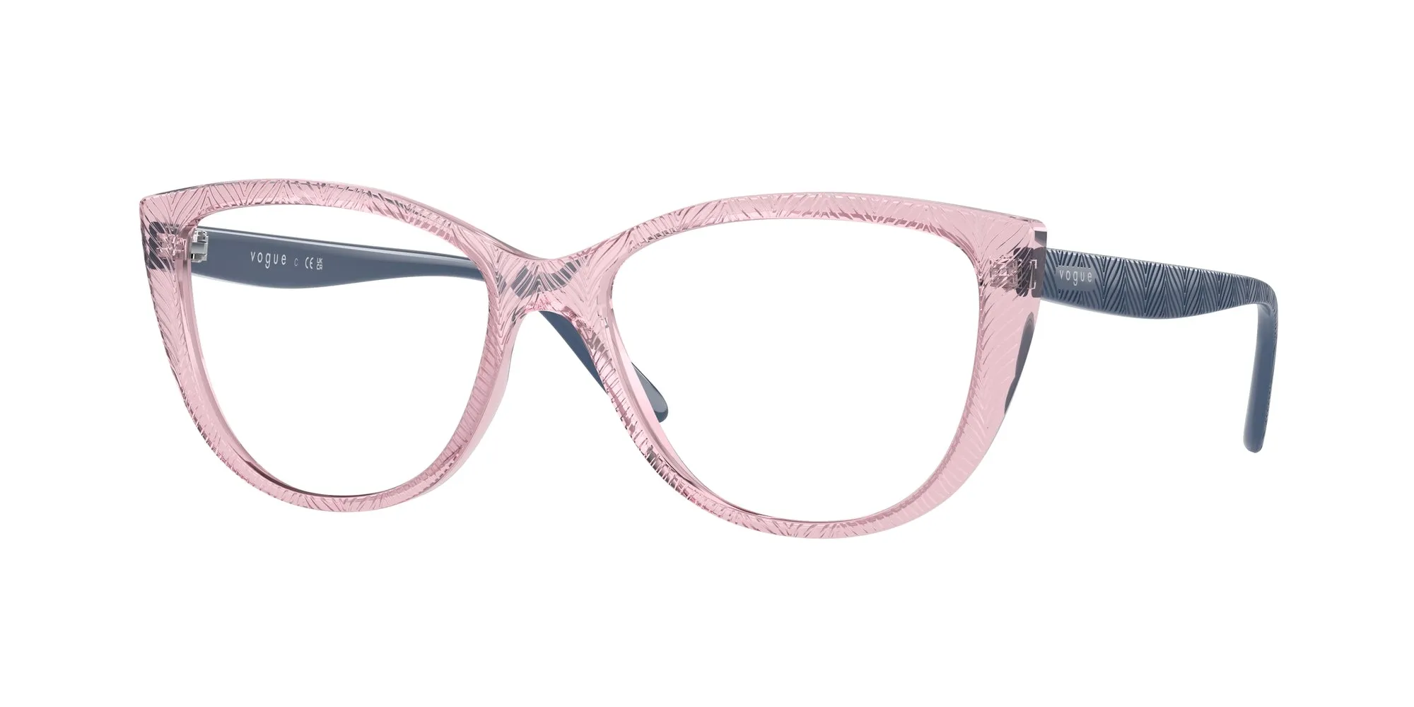 VOGUE EYEWEAR VO5485 3044 Montature da vista Iniettato Rosa Trasparente Cat Eye Normale - immagine 1