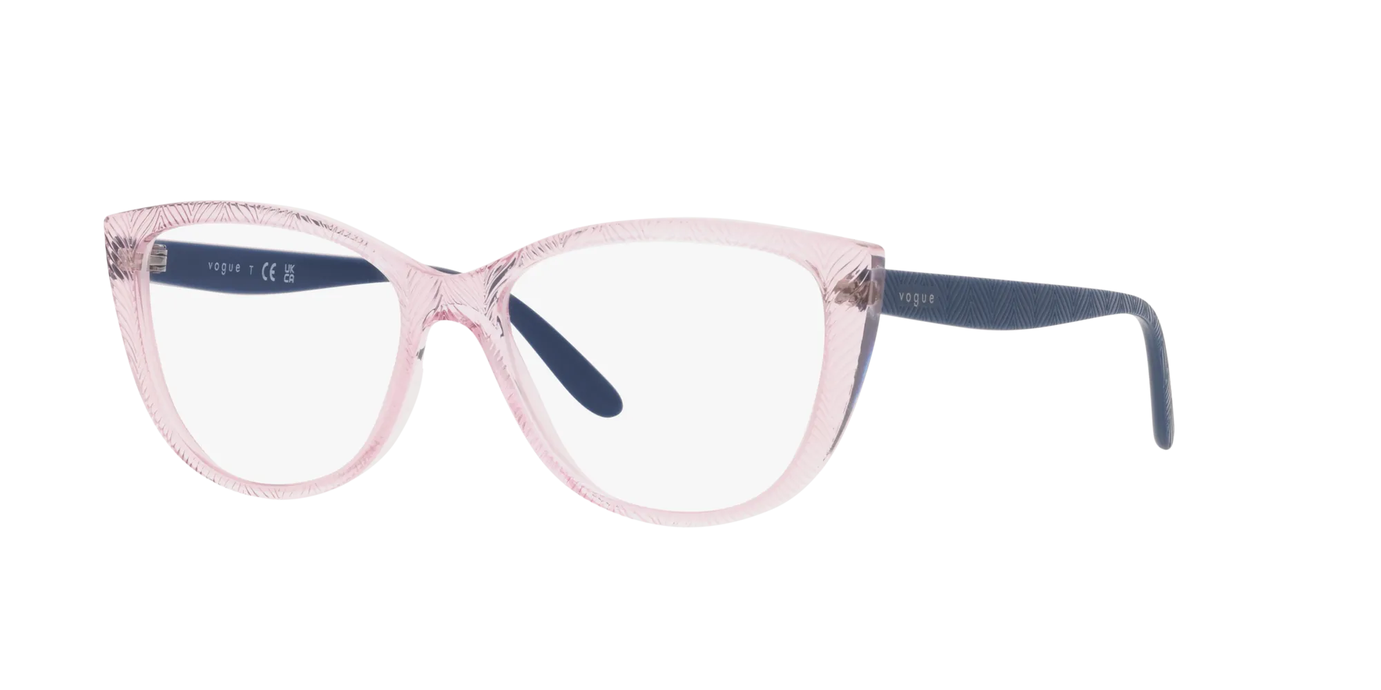 VOGUE EYEWEAR VO5485 3044 Montature da vista Iniettato Rosa Trasparente Cat Eye Normale - immagine 3