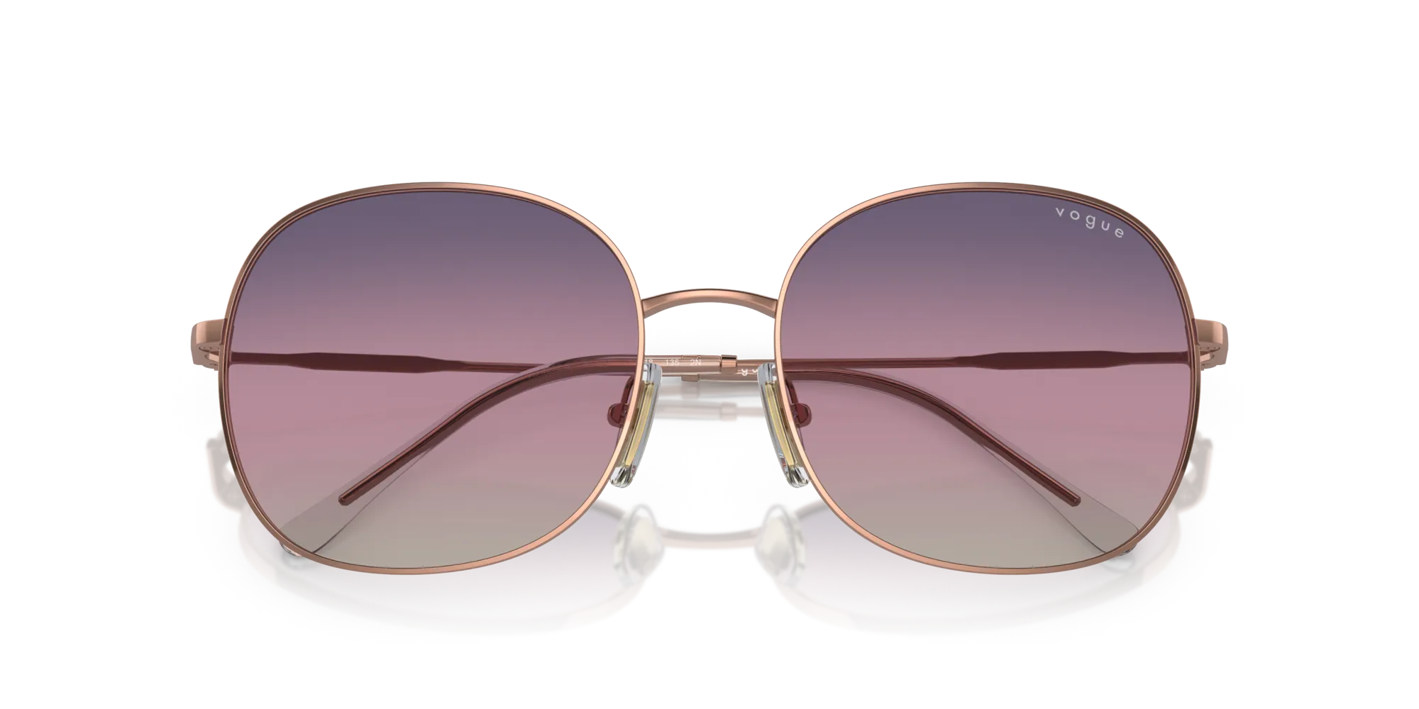 VOGUE EYEWEAR VO4272S 5152U6 Occhiali da sole Metallo Oro Marrone Rotonda Normale Sfumato - immagine 2