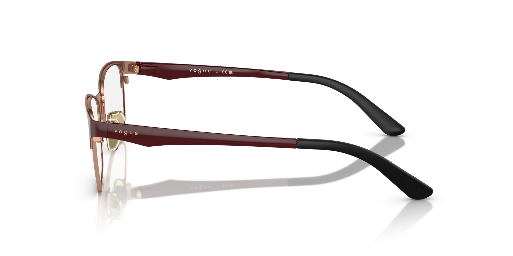 VOGUE EYEWEAR VO3940 5170 Montature da vista Metallo Rosso Squadrata Normale - immagine 4