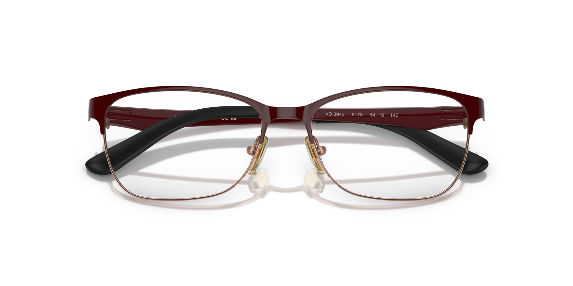 VOGUE EYEWEAR VO3940 5170 Montature da vista Metallo Rosso Squadrata Normale - immagine 2
