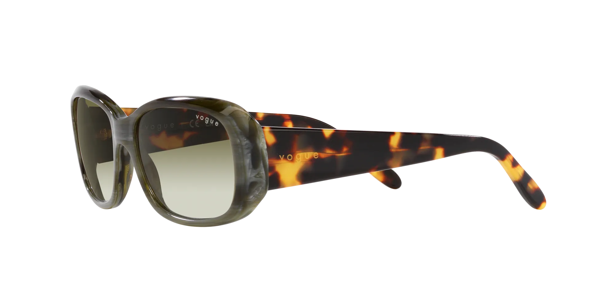 VOGUE EYEWEAR VO2606S 30728E Occhiali da sole Acetato Verde Verde Squadrata Normale Sfumato - immagine 4
