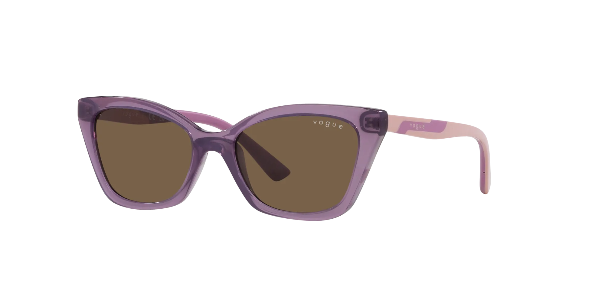 VOGUE EYEWEAR VJ2020 306473 Occhiali da sole bambino Iniettato Viola Marrone Cat Eye Normale - immagine 3