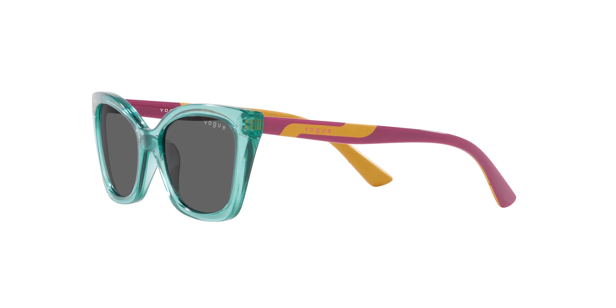 VOGUE EYEWEAR VJ2020 303287 Occhiali da sole Iniettato Verde Grigio Cat Eye Normale - immagine 4
