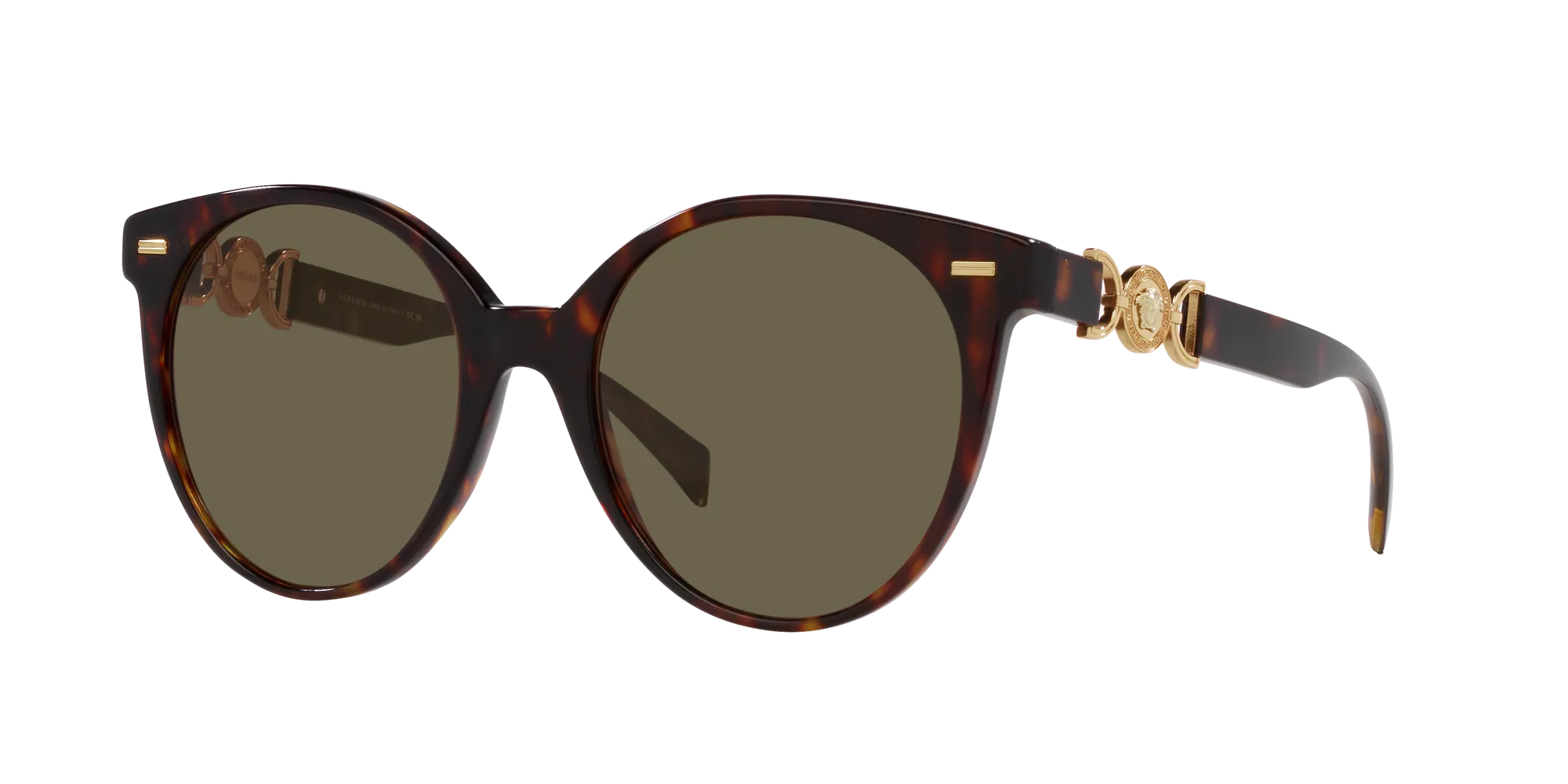 Versace VE4442 108/3 Occhiali da sole Acetato Tartaruga Marrone Pantos Normale - immagine 3