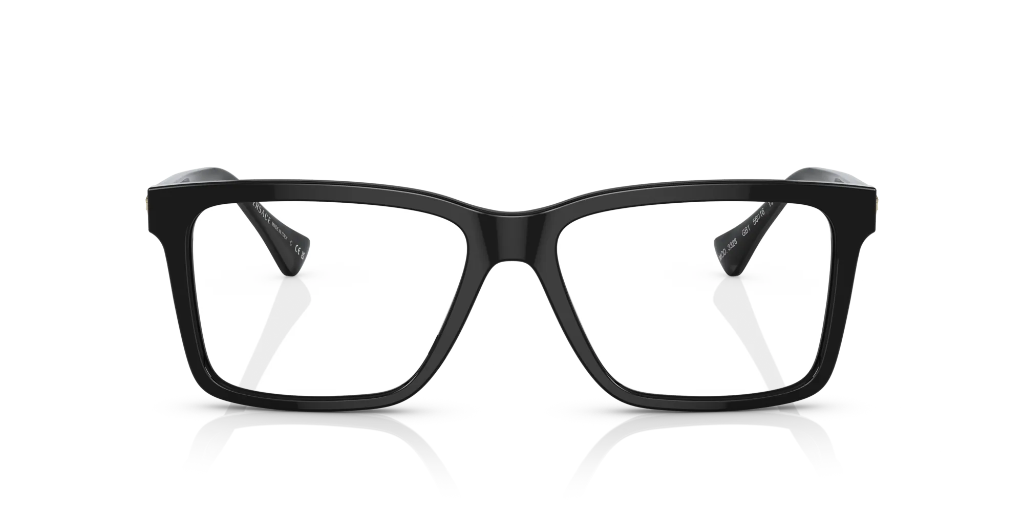 Versace VE3328 GB1 Montature da vista Acetato Nero Squadrata - immagine 3