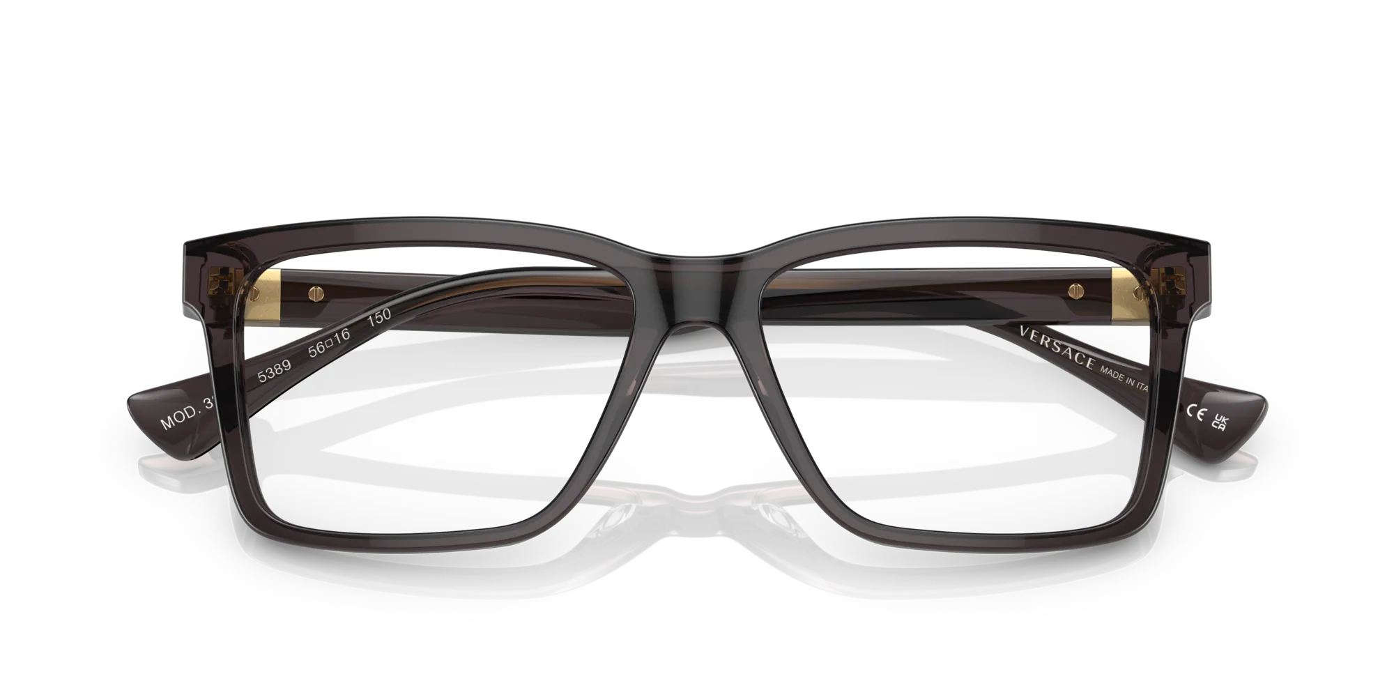 Versace VE3328 5389 Montature da vista Acetato Grigio Squadrata - immagine 2