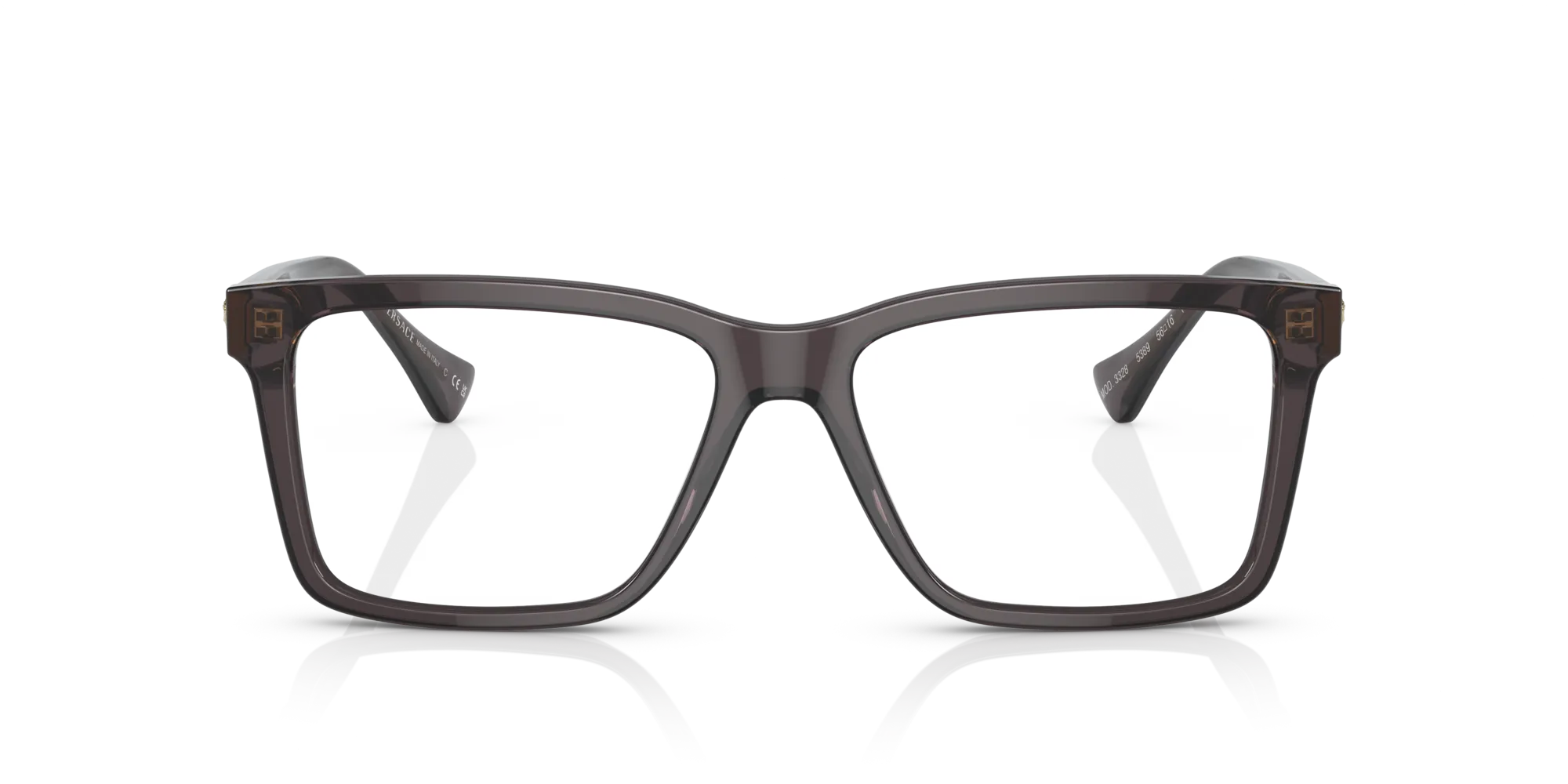 Versace VE3328 5389 Montature da vista Acetato Grigio Squadrata - immagine 3